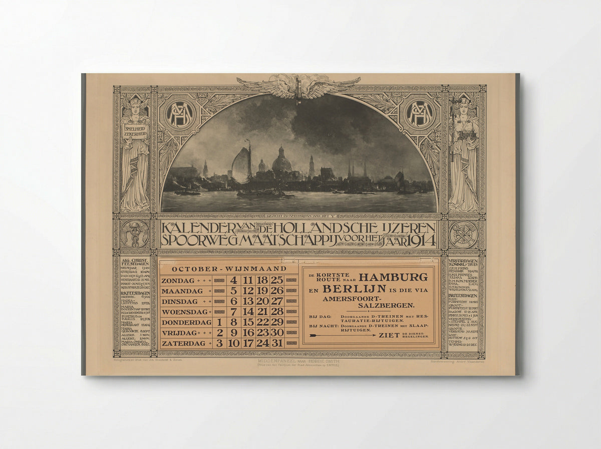 Calendar for the Holland Iron Railway Company - André Vlaanderen - Poster
