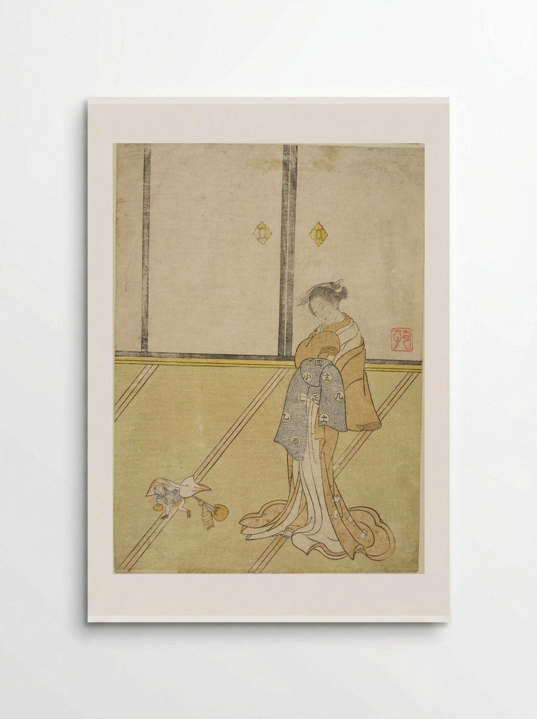 Calendar: Courtesan with Shōki the Demon Queller - Suzuki Harunobu - Poster