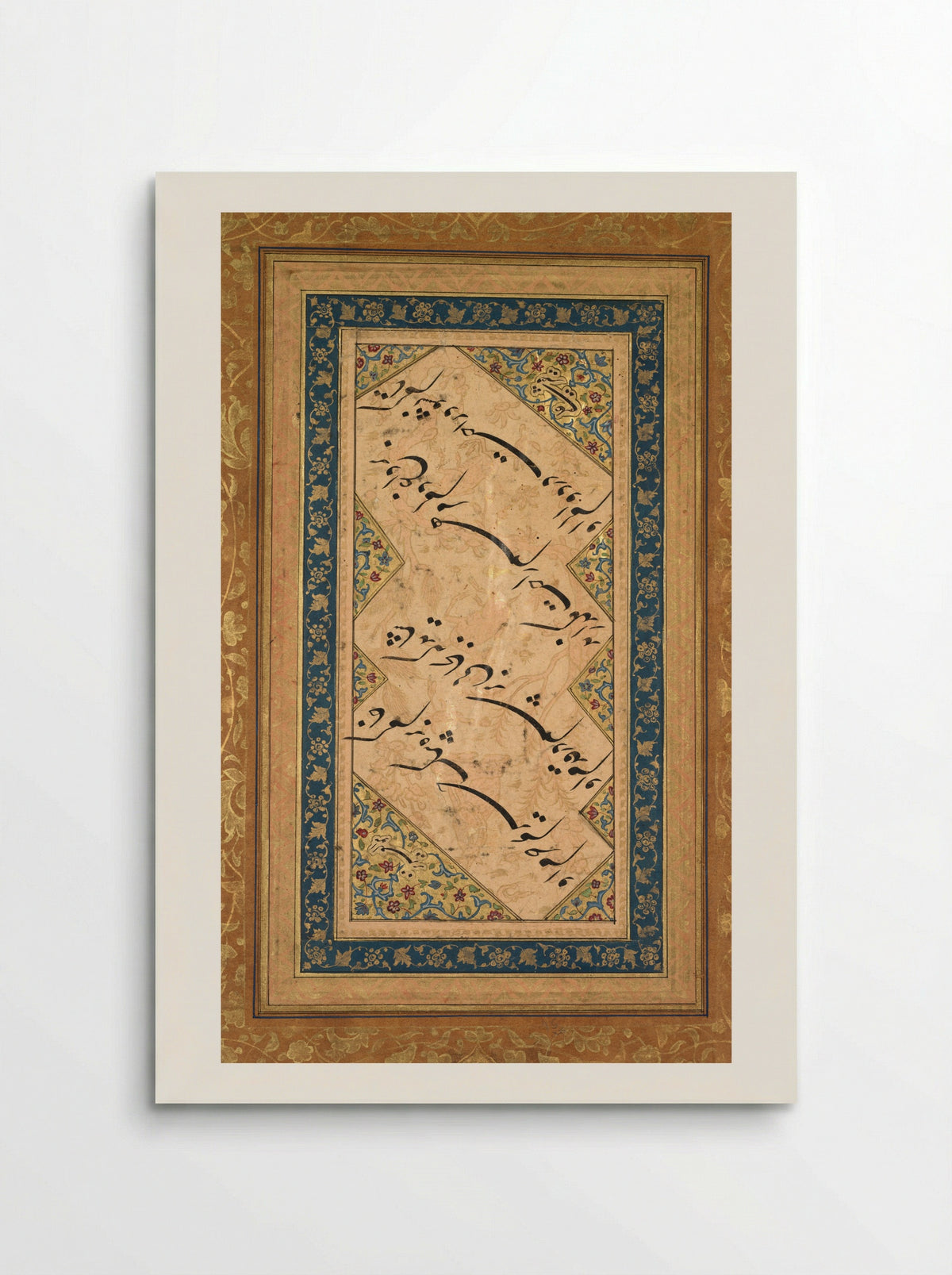 Calligraphy from a Ghazal of Badr al-Din Hilali Jaghata’i - Faqir Ali - Poster
