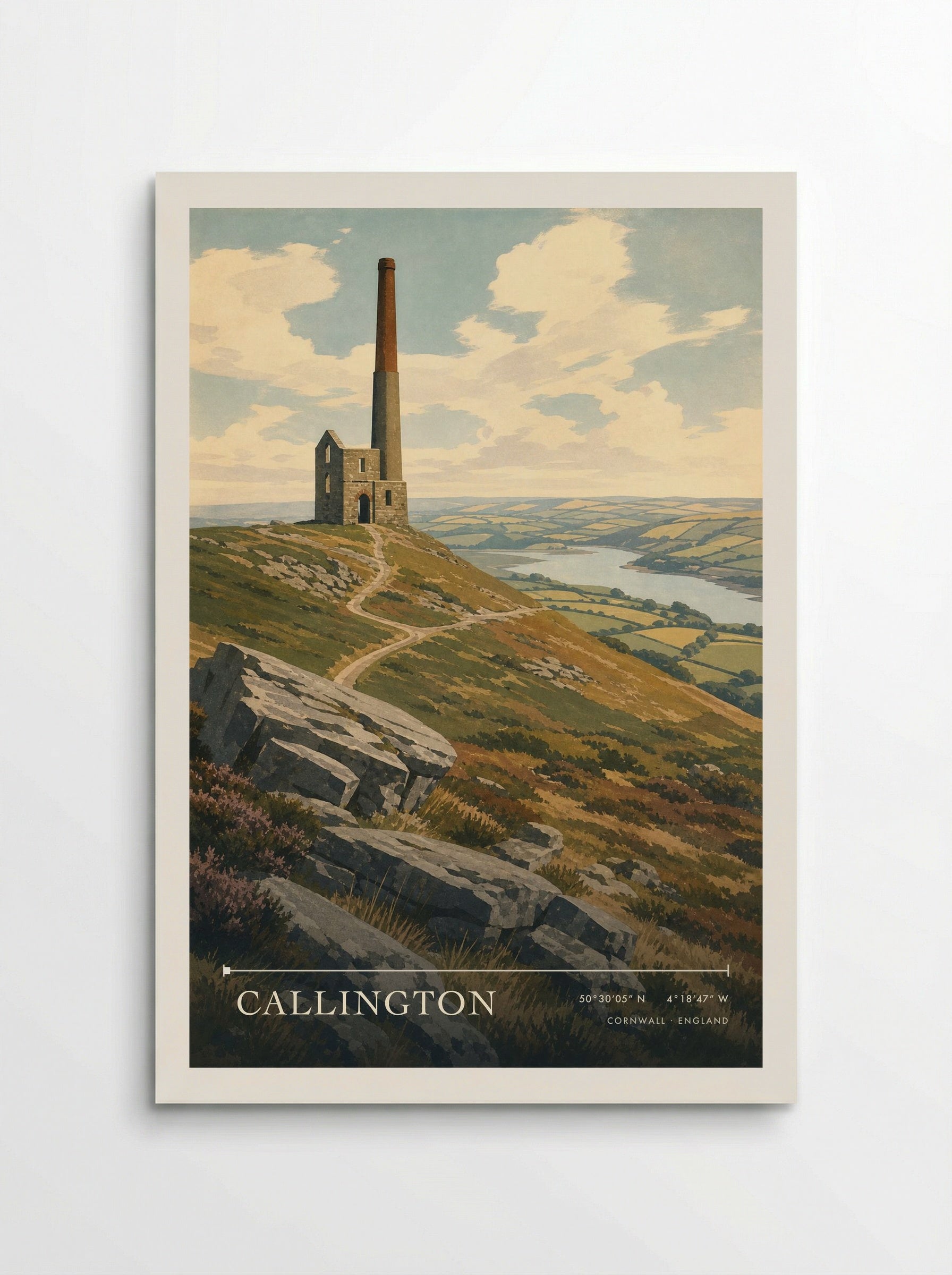 Callington Cornwall England Travel Poster - Poster