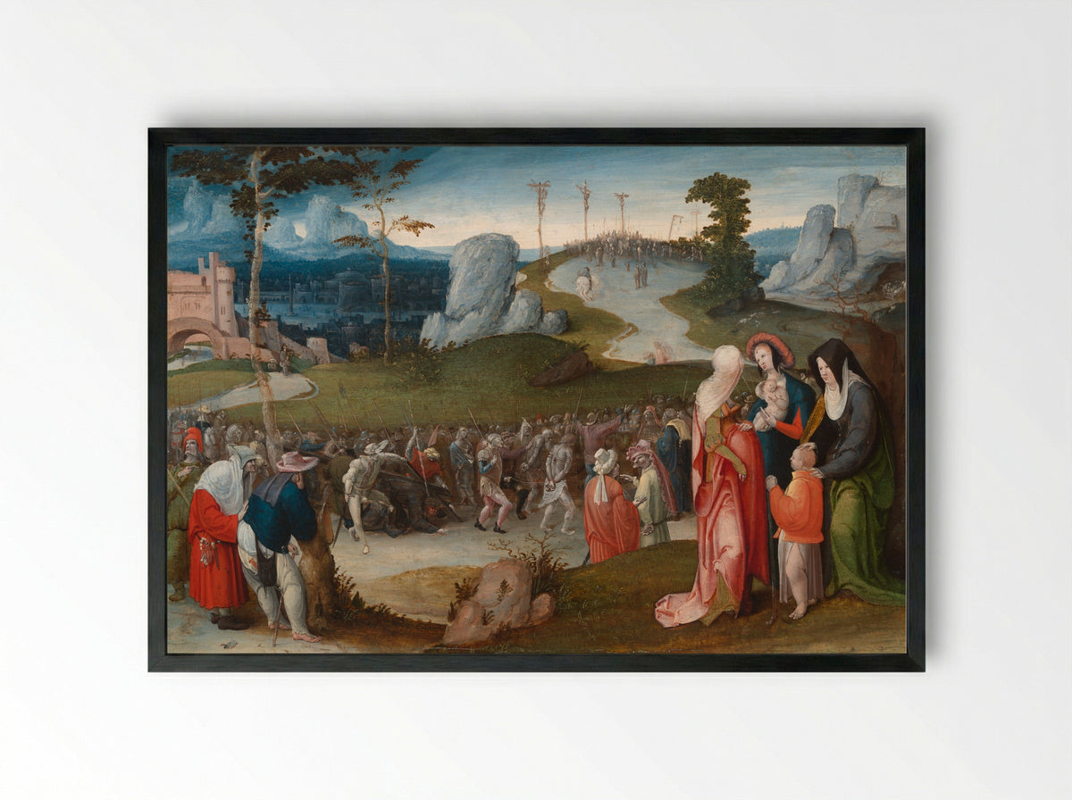 Calvary - Pseudo Jan Wellens de Cock - Framed Print Black