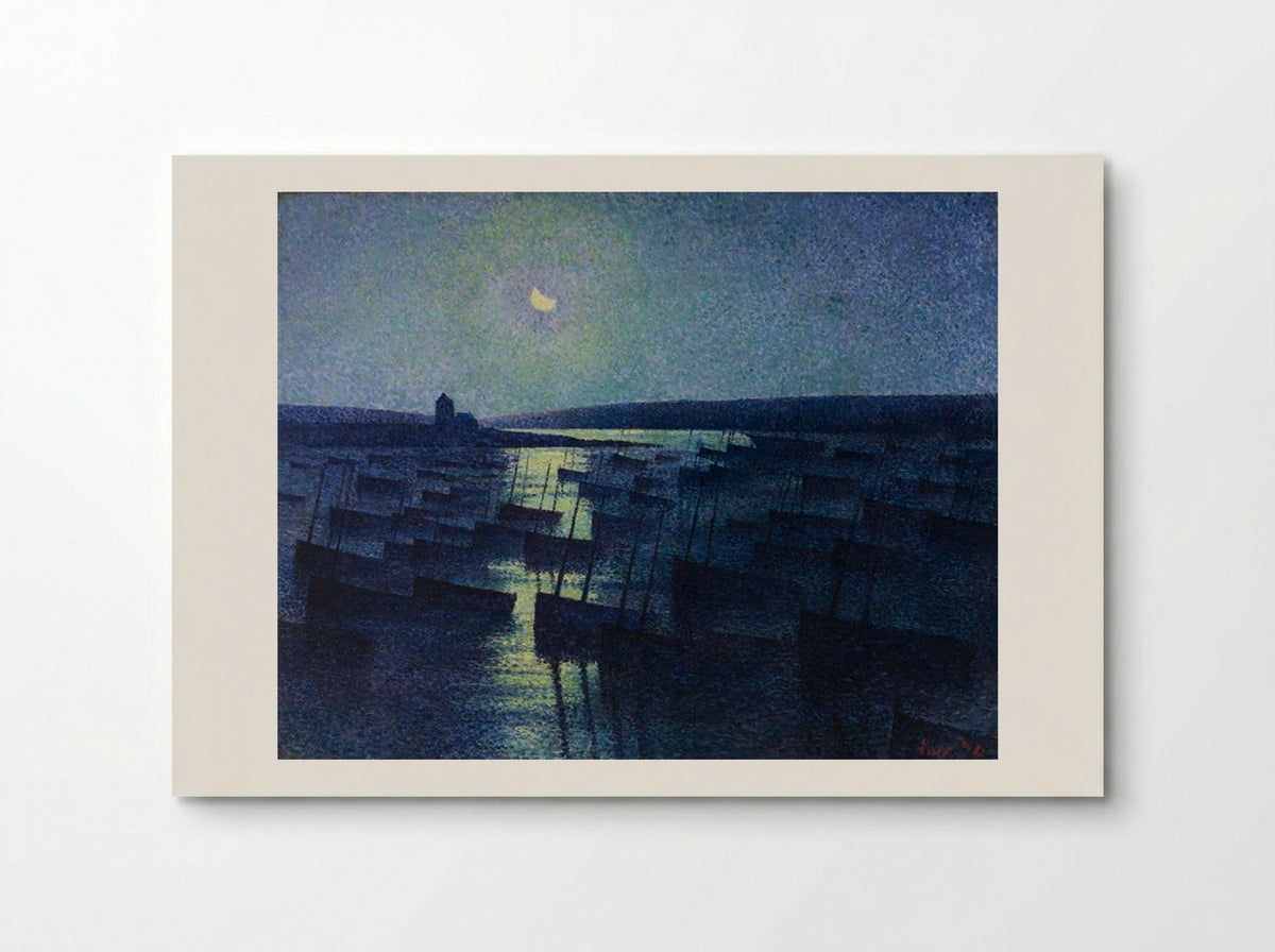 Camaret, Moonlight and Fishing Boats - Maximilien Luce - Poster