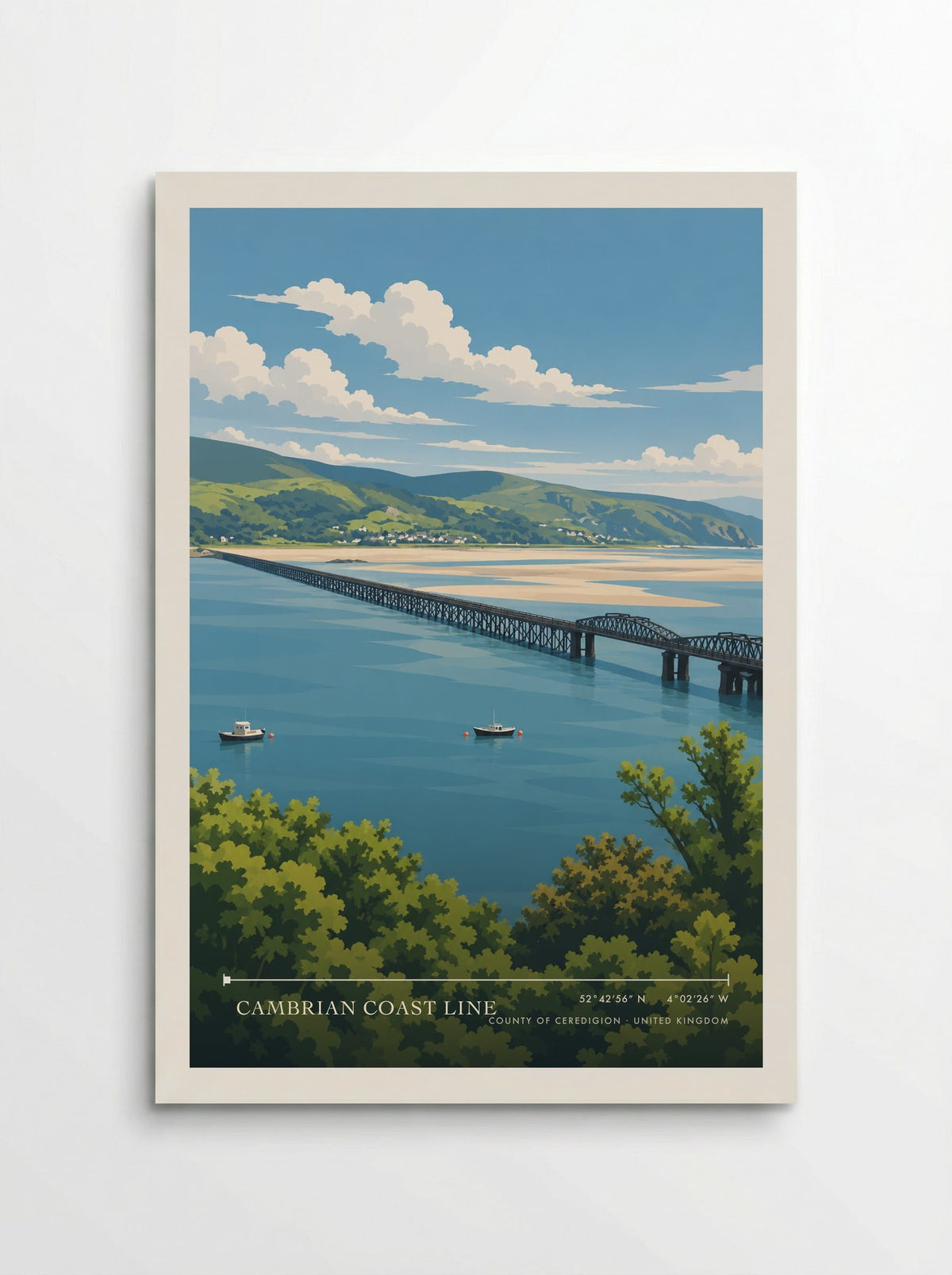 Cambrian Coast Line, County of Ceredigion | Travel Poster - Poster