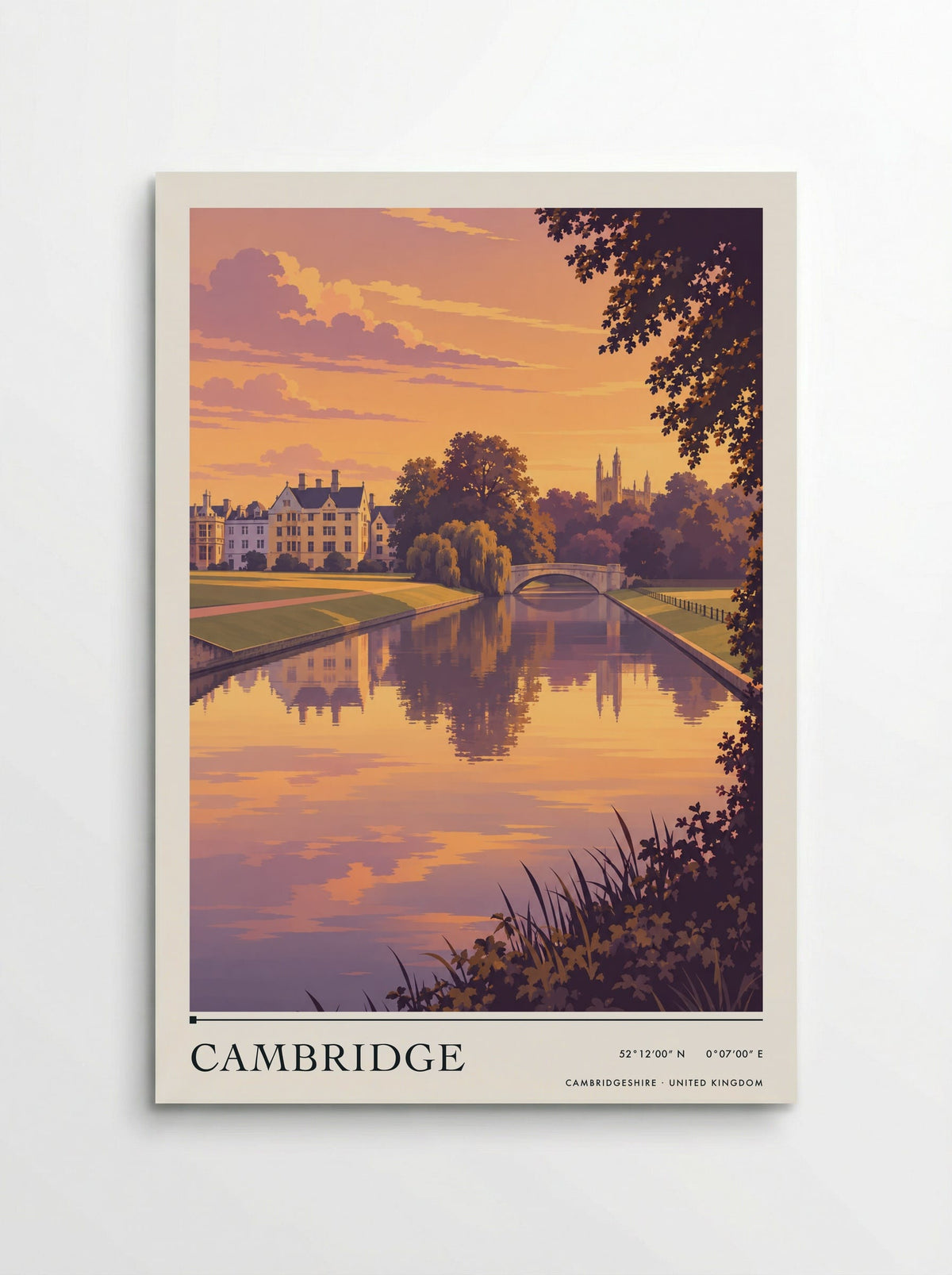 Cambridge, Cambridgeshire | Travel Poster - Poster