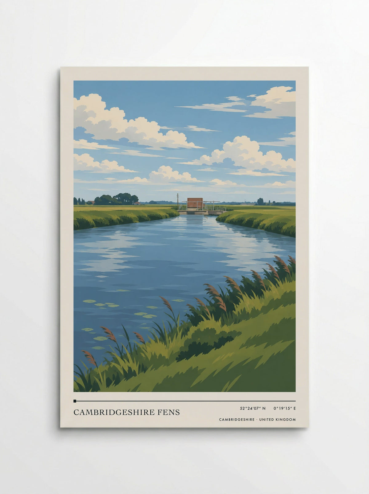 Cambridgeshire Fens | Travel Poster - Poster
