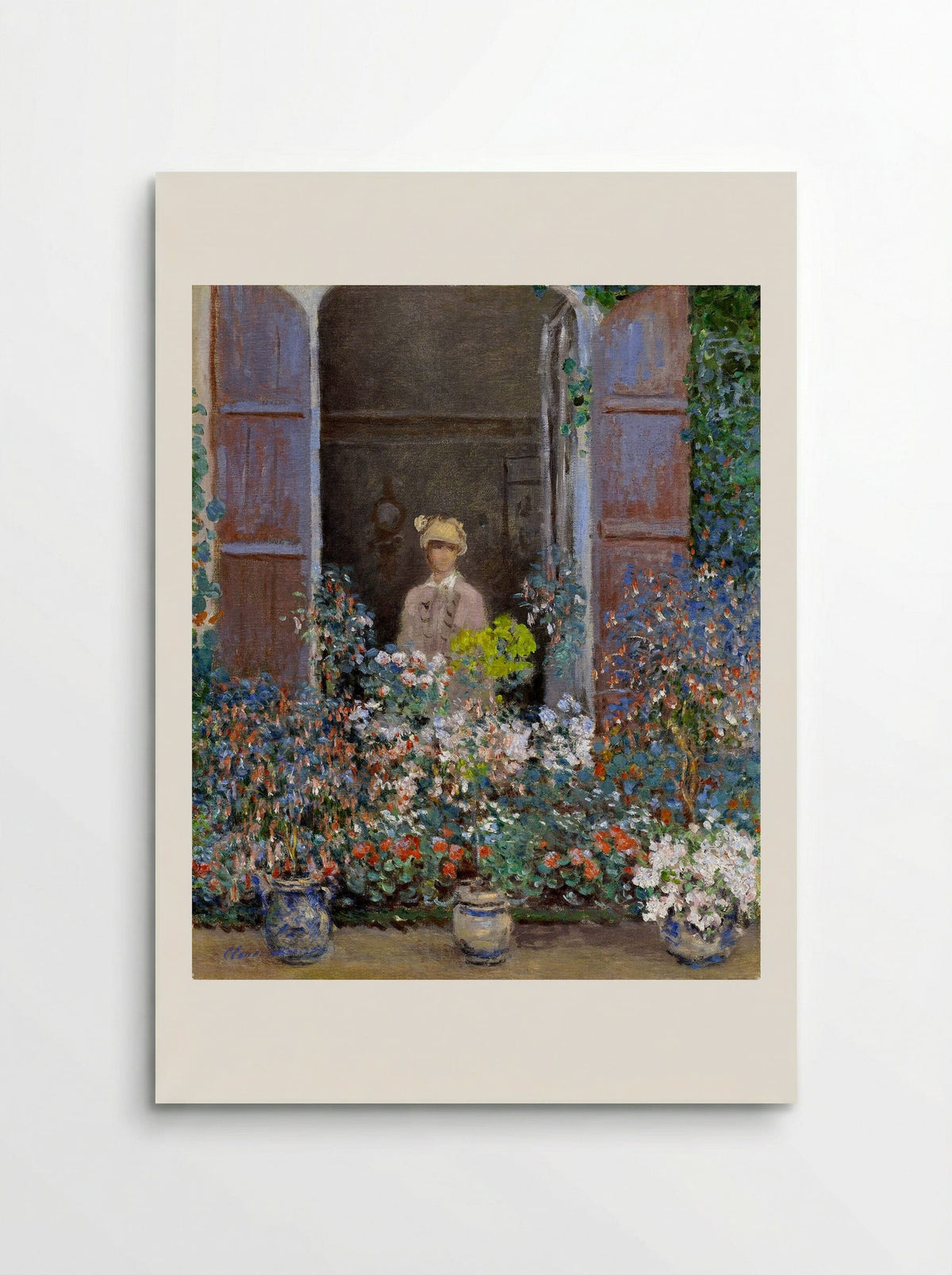 Camille Monet at the Window, Argenteuil - Claude Monet - Poster