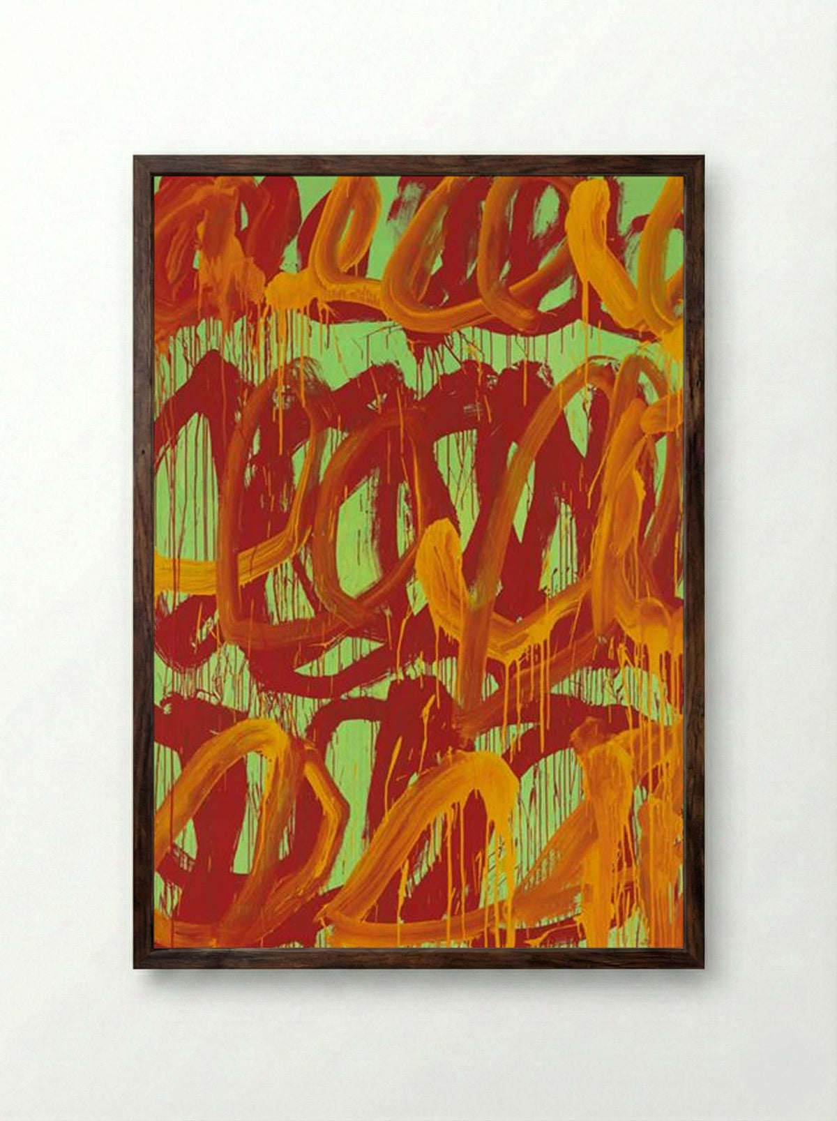 Camino Real (II) - Cy Twombly - Framed Print Dark Wood