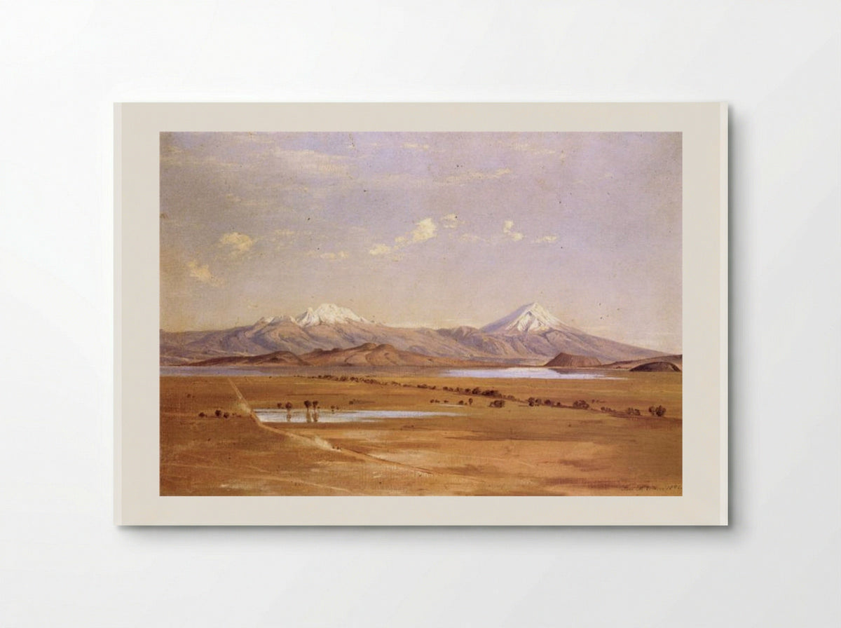 Camino a Chalco con los volcanes - José María Velasco - Poster