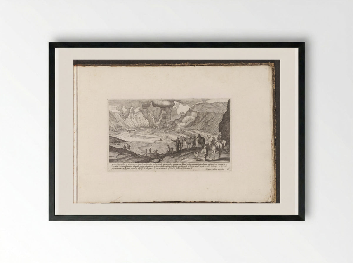 Campi Flegrei - Giovanni Giacomo de' Rossi - Framed Print Black