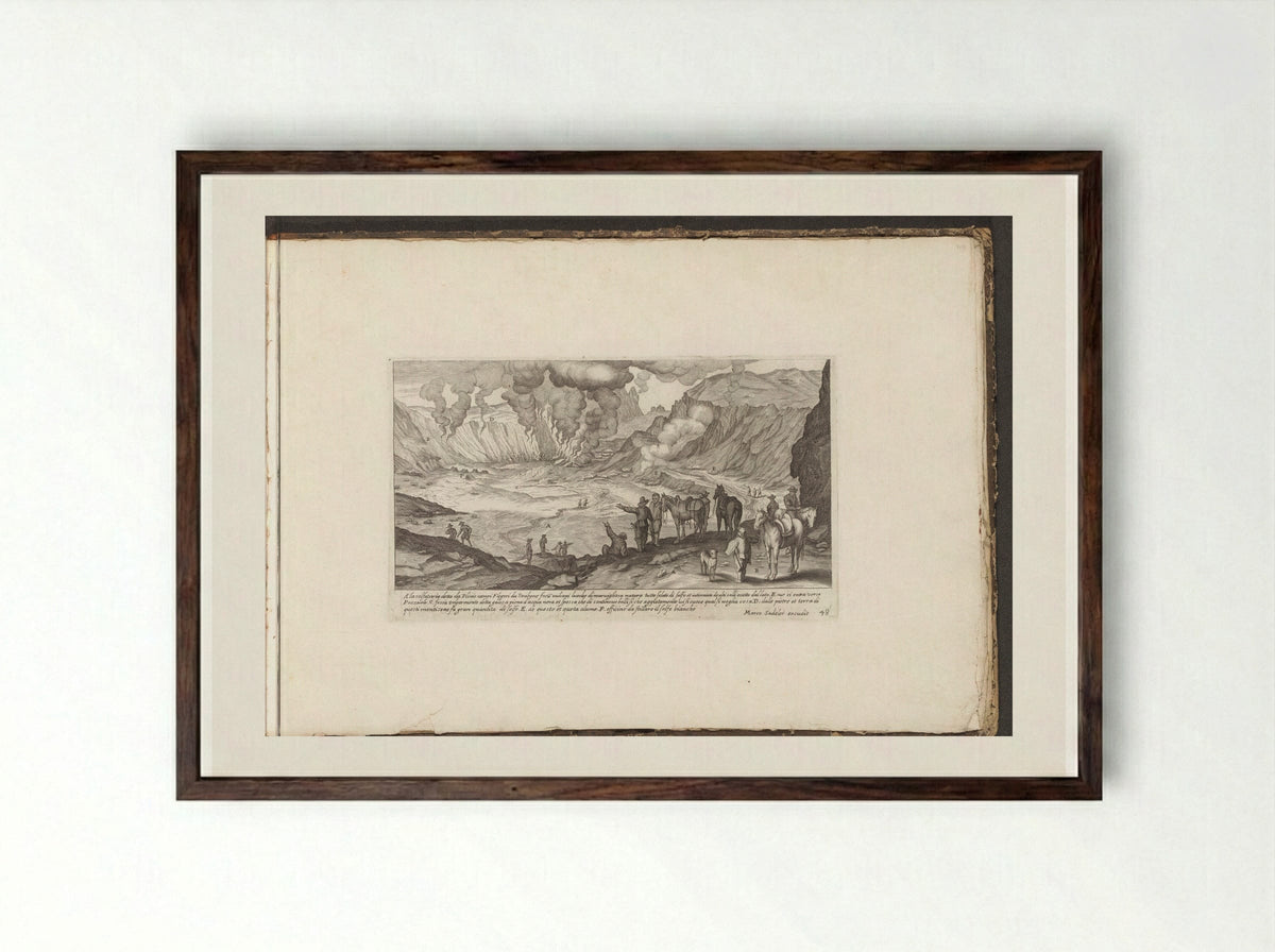 Campi Flegrei - Giovanni Giacomo de' Rossi - Framed Print Dark Wood