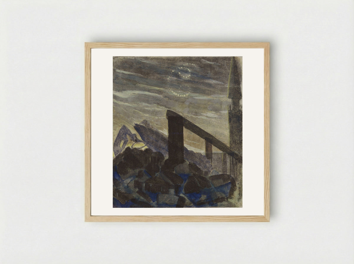 Cancer (Zodiac Cycle) - Mikalojus Konstantinas Čiurlionis - Framed Print Wood
