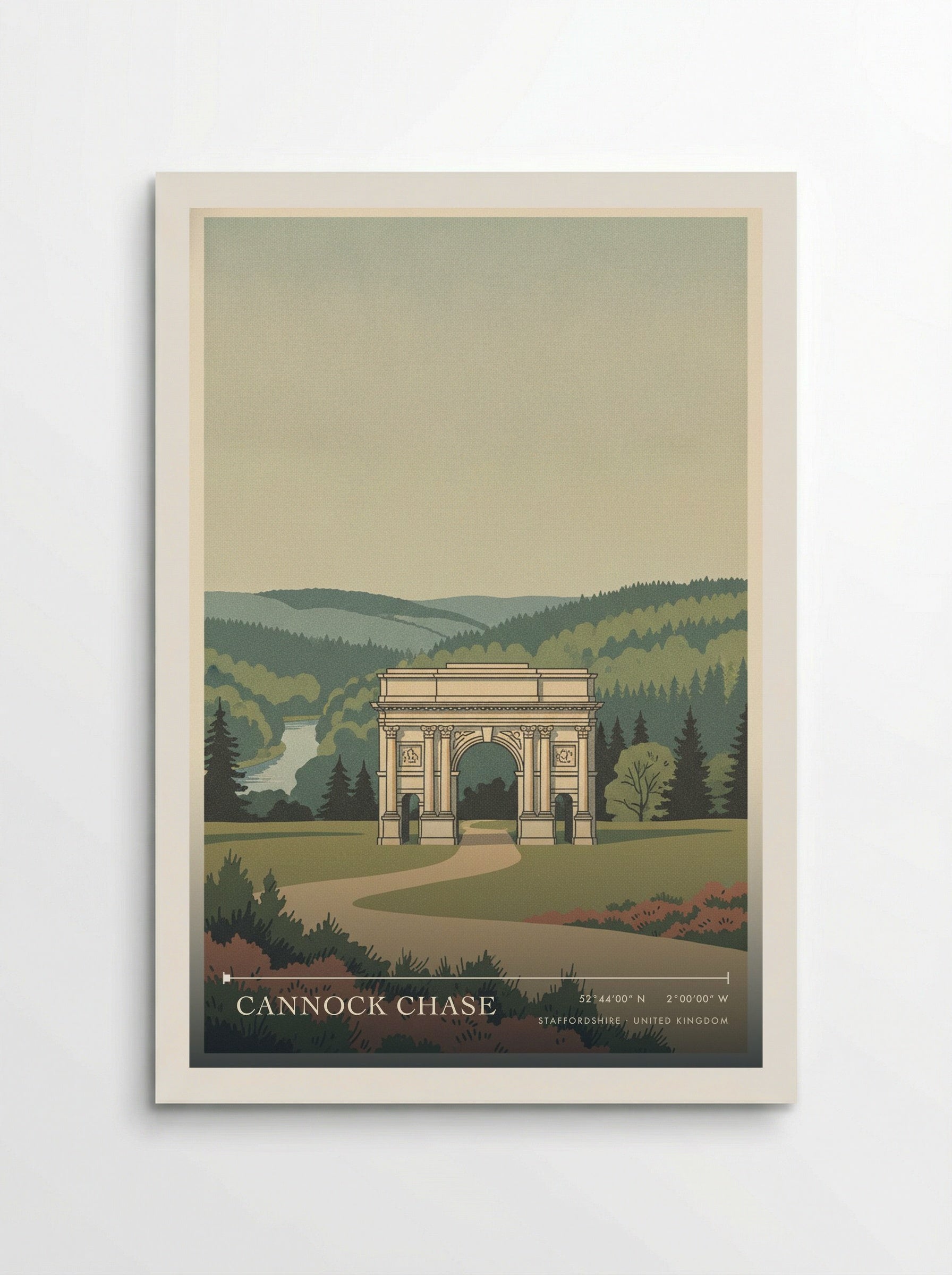 Cannock Chase Staffordshire United Kingdom Travel Poster - Poster