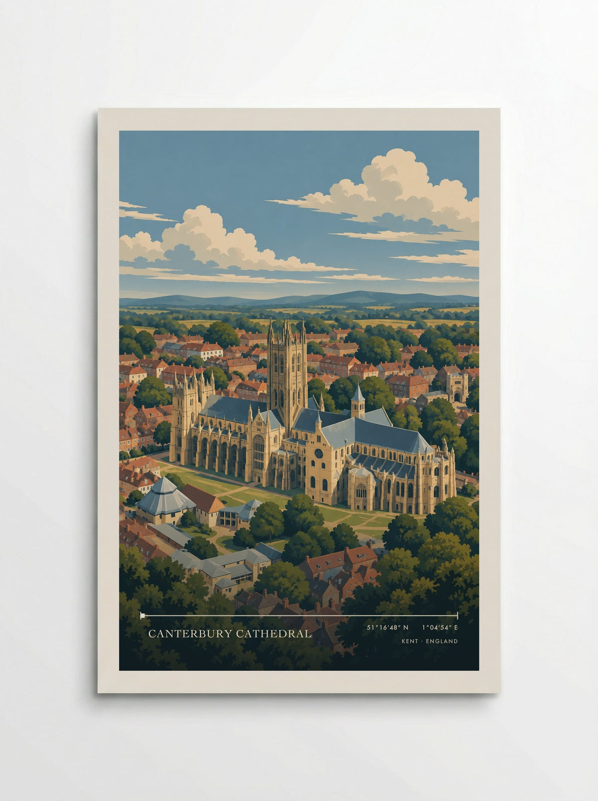 Canterbury Cathedral, Kent | Travel Poster - Poster