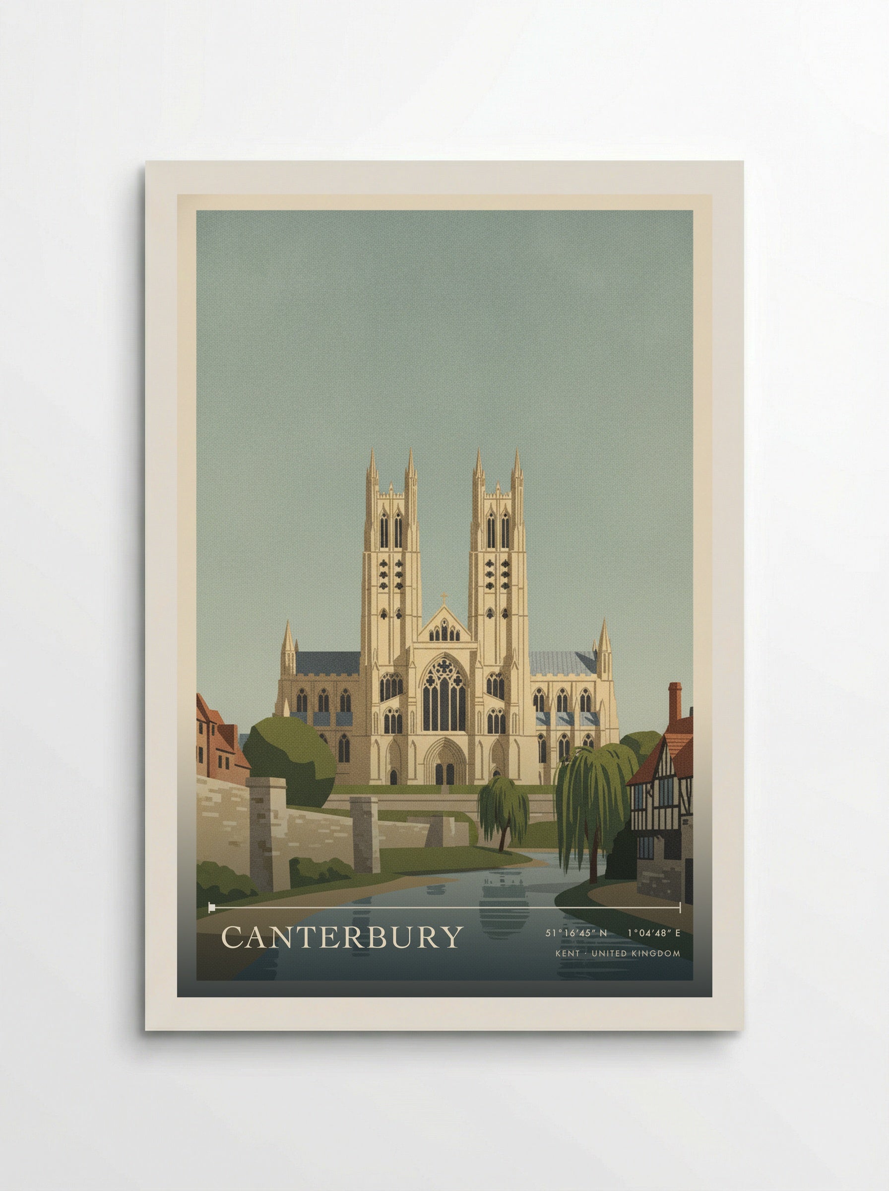 Canterbury Kent United Kingdom Travel Poster - Poster