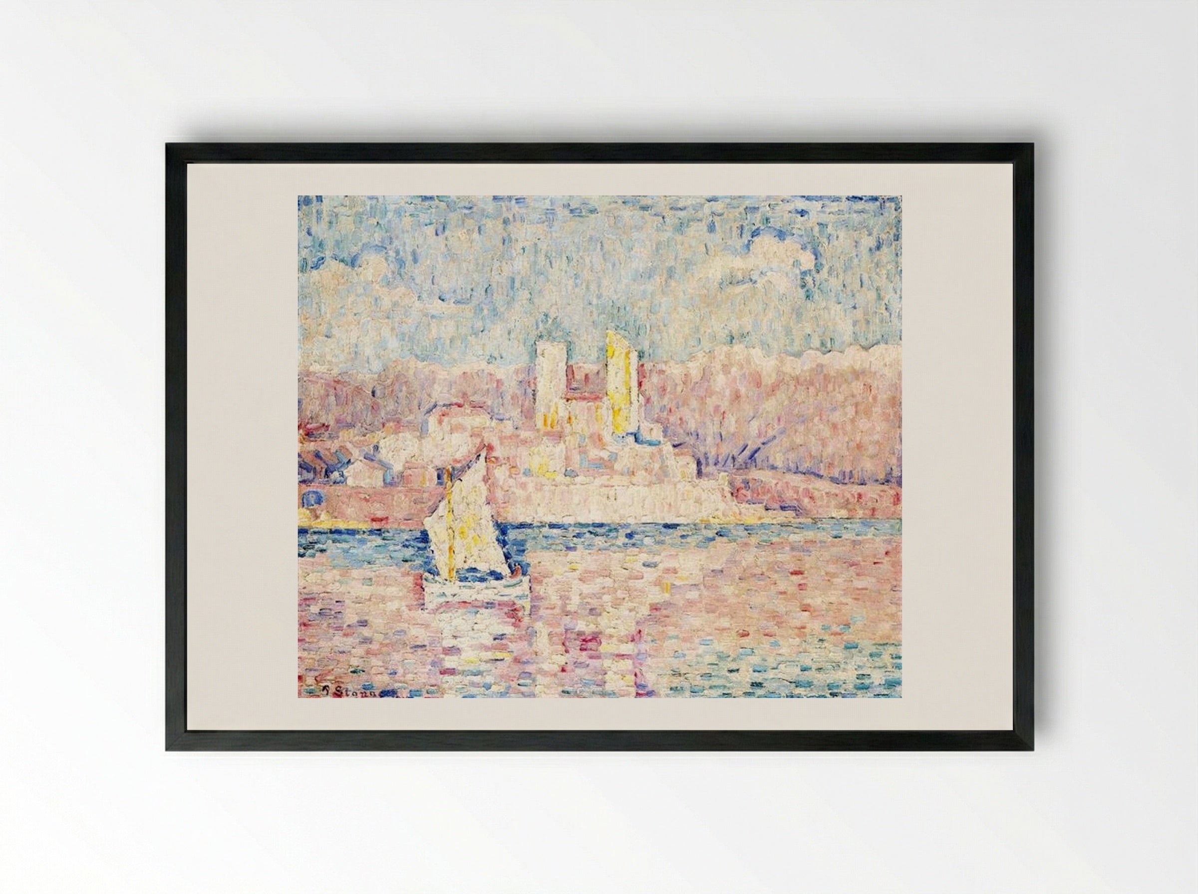 Cap d'Antibes - Paul Signac - Framed Print Black
