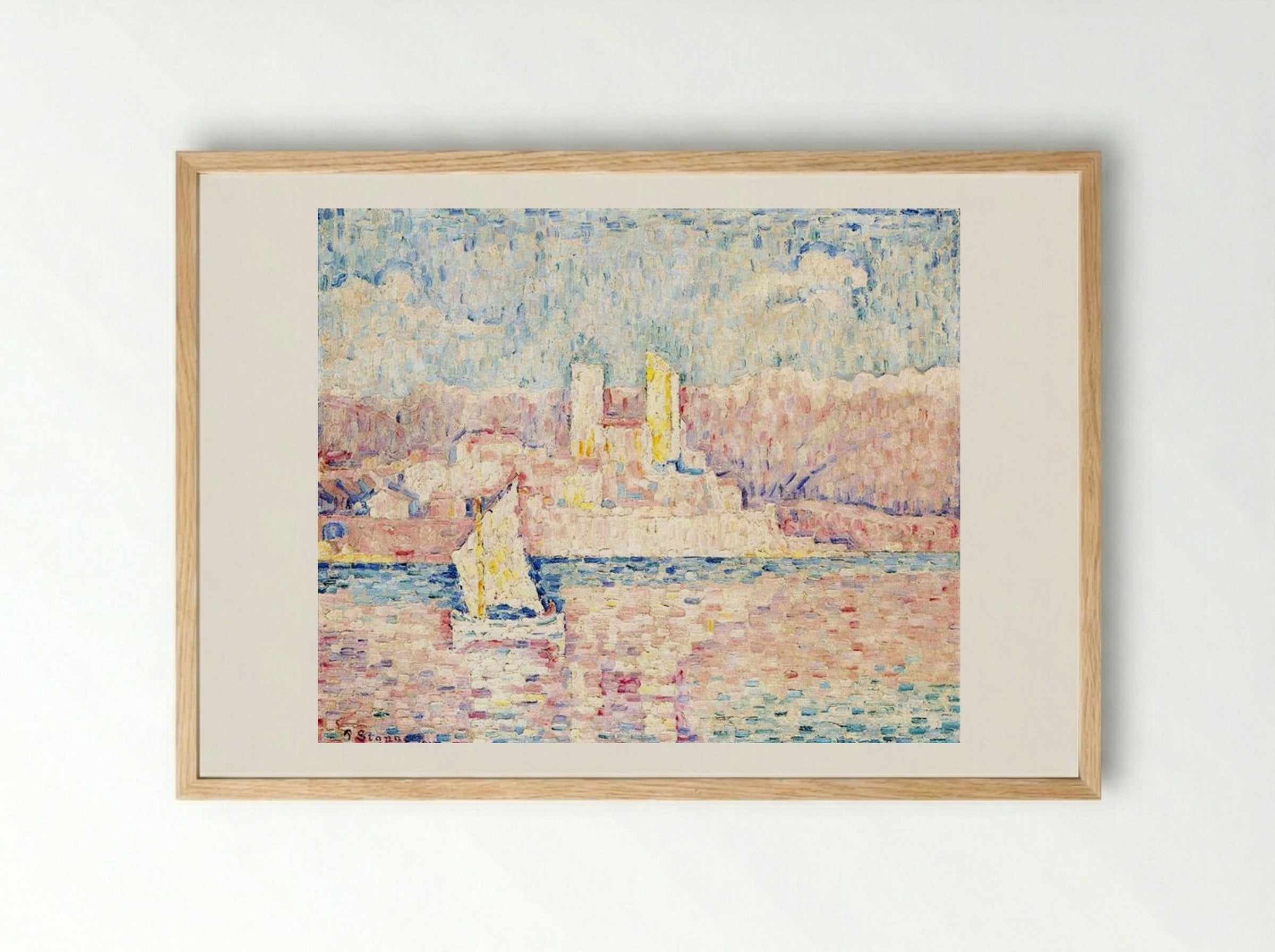 Cap d'Antibes - Paul Signac - Framed Print Wood