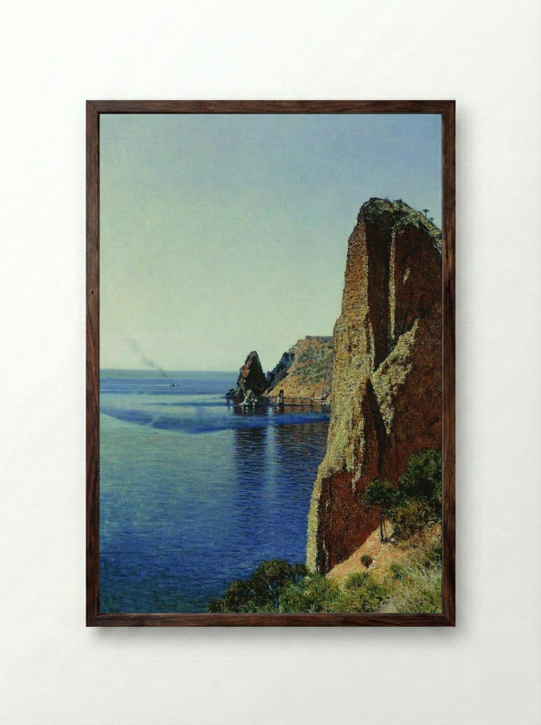Cape Fiolent near Sevastopol - Vasily Vereshchagin - Framed Print Dark Wood