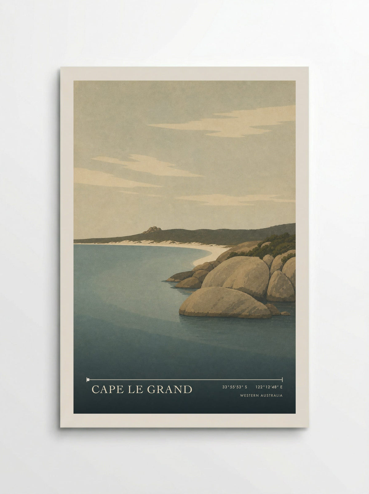 Cape Le Grand travel poster print