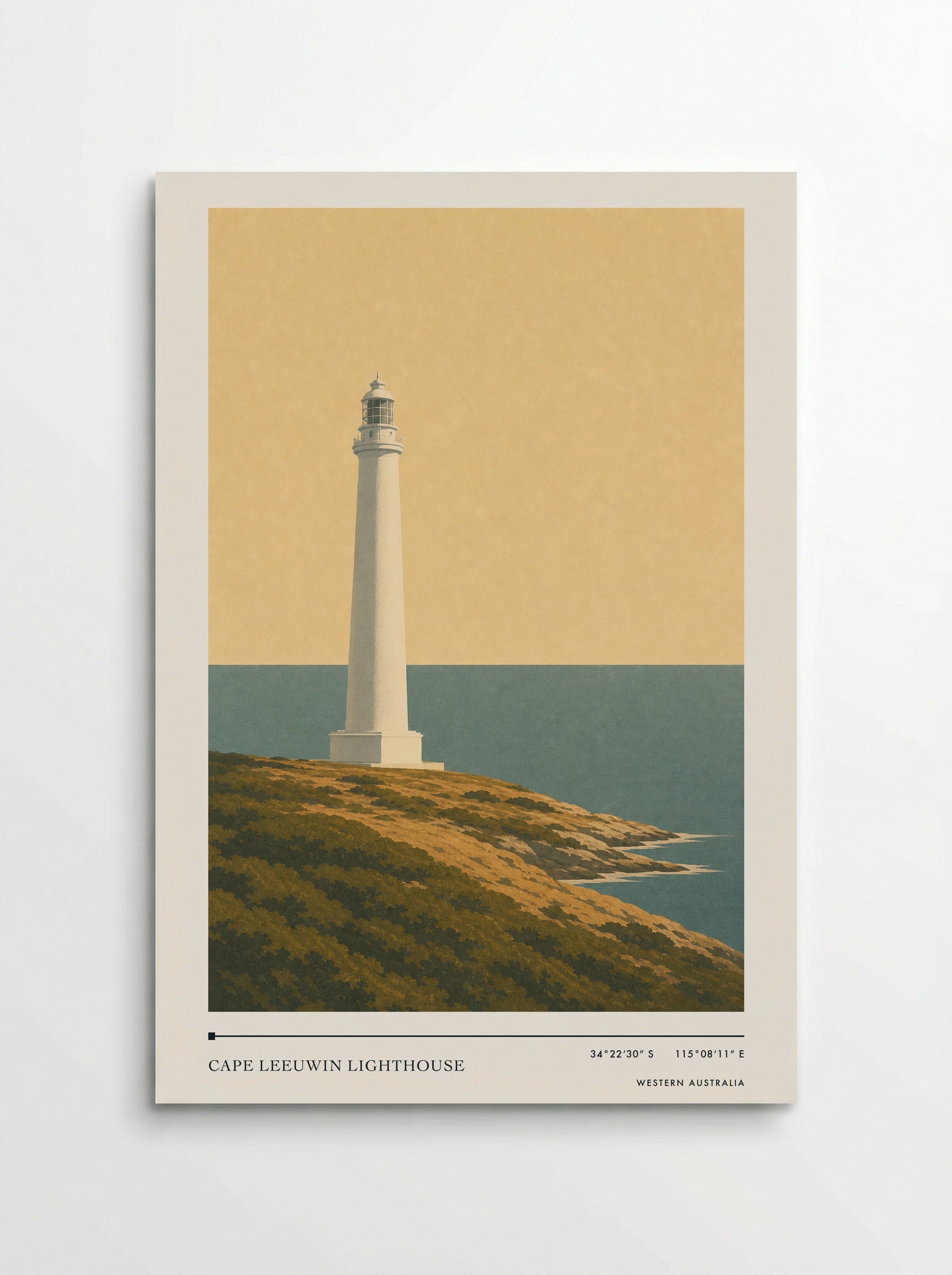Cape Leeuwin Lighthouse Travel Poster Artwork - Poster