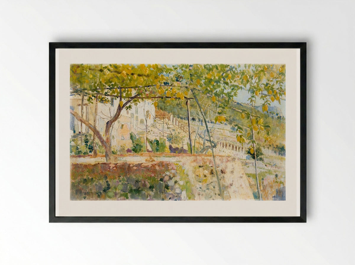 Cappucini Amalfi Monastery - Joseph Lindon Smith - Framed Print Black