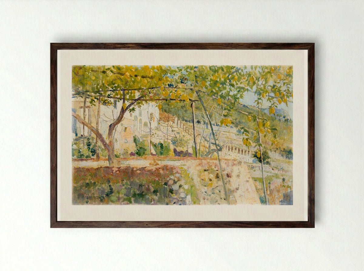 Cappucini Amalfi Monastery - Joseph Lindon Smith - Framed Print Dark Wood