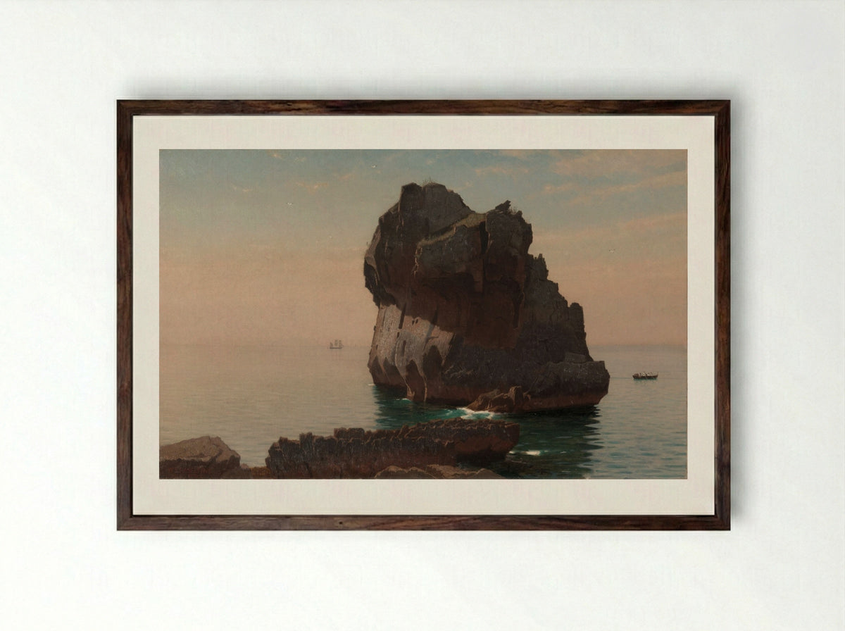Capri - William Stanley Haseltine - Framed Print Dark Wood