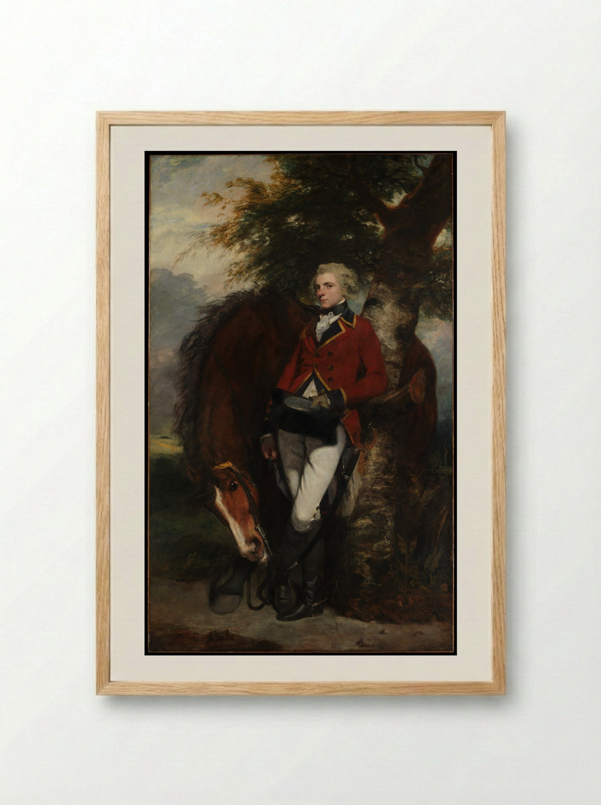 Captain George K. H. Coussmaker - Sir Joshua Reynolds - Framed Print Wood