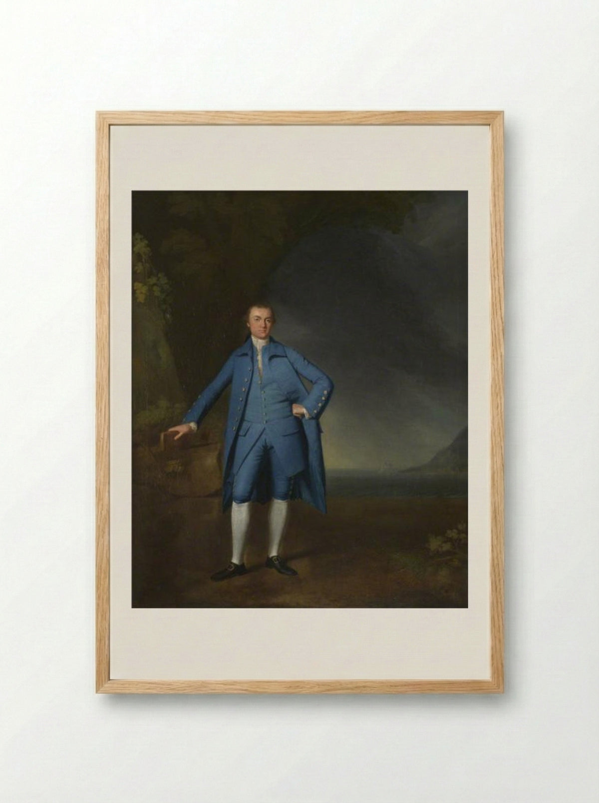 Captain Robert Banks - George Romney - Framed Print Wood