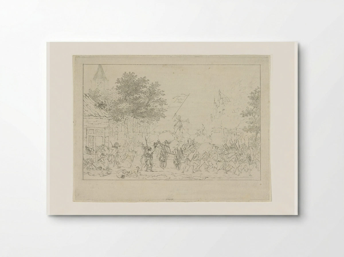 Capture and Plundering of a City by French Troops - Joannes Bemme - Poster