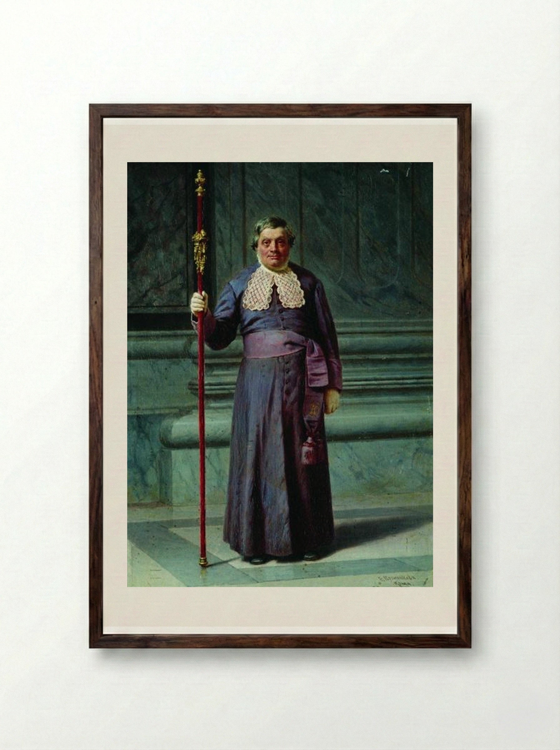 Capuchin - Fyodor Bronnikov - Framed Print Dark Wood