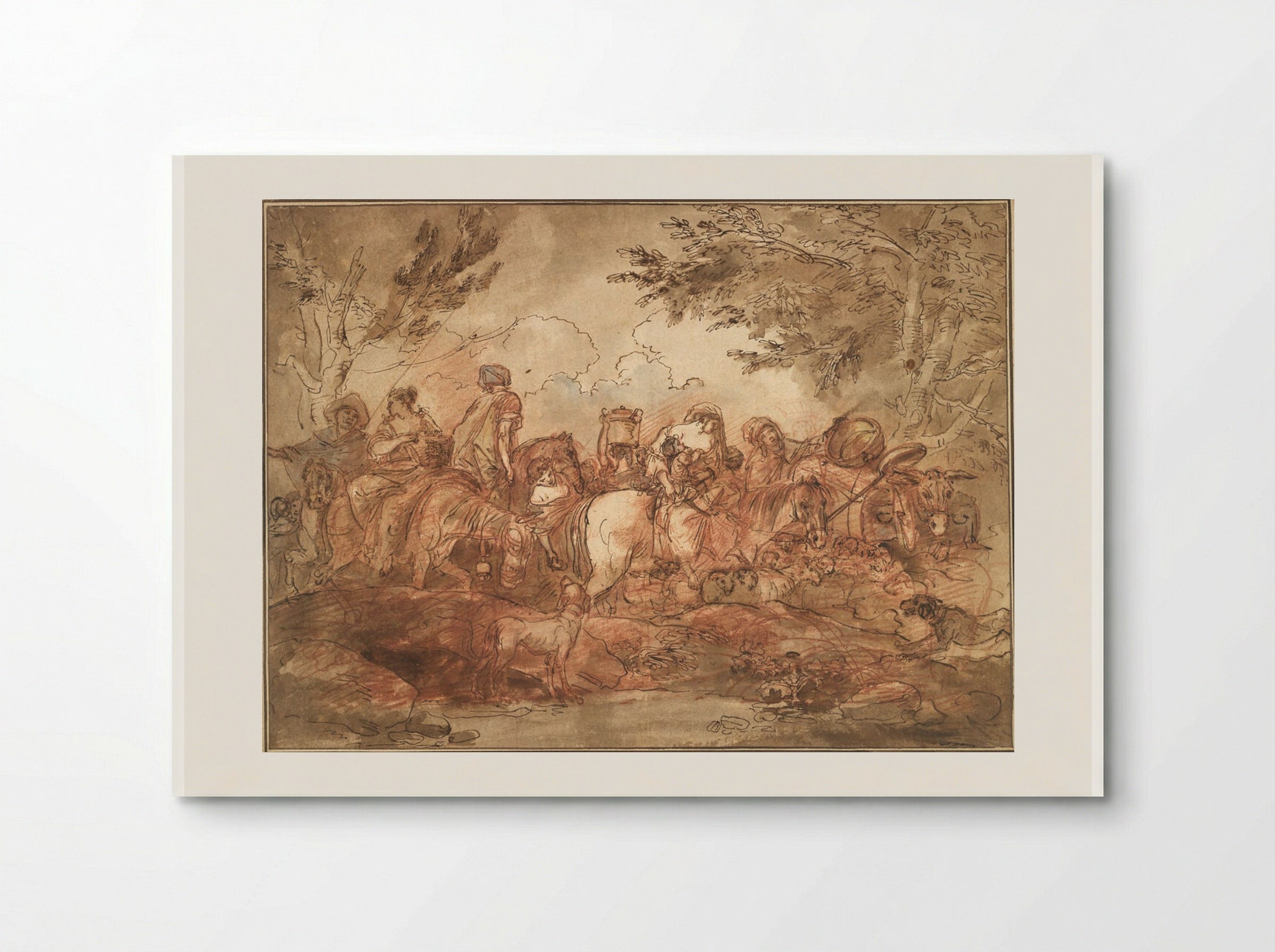 Caravan of Shepherds - Hubert Robert - Poster