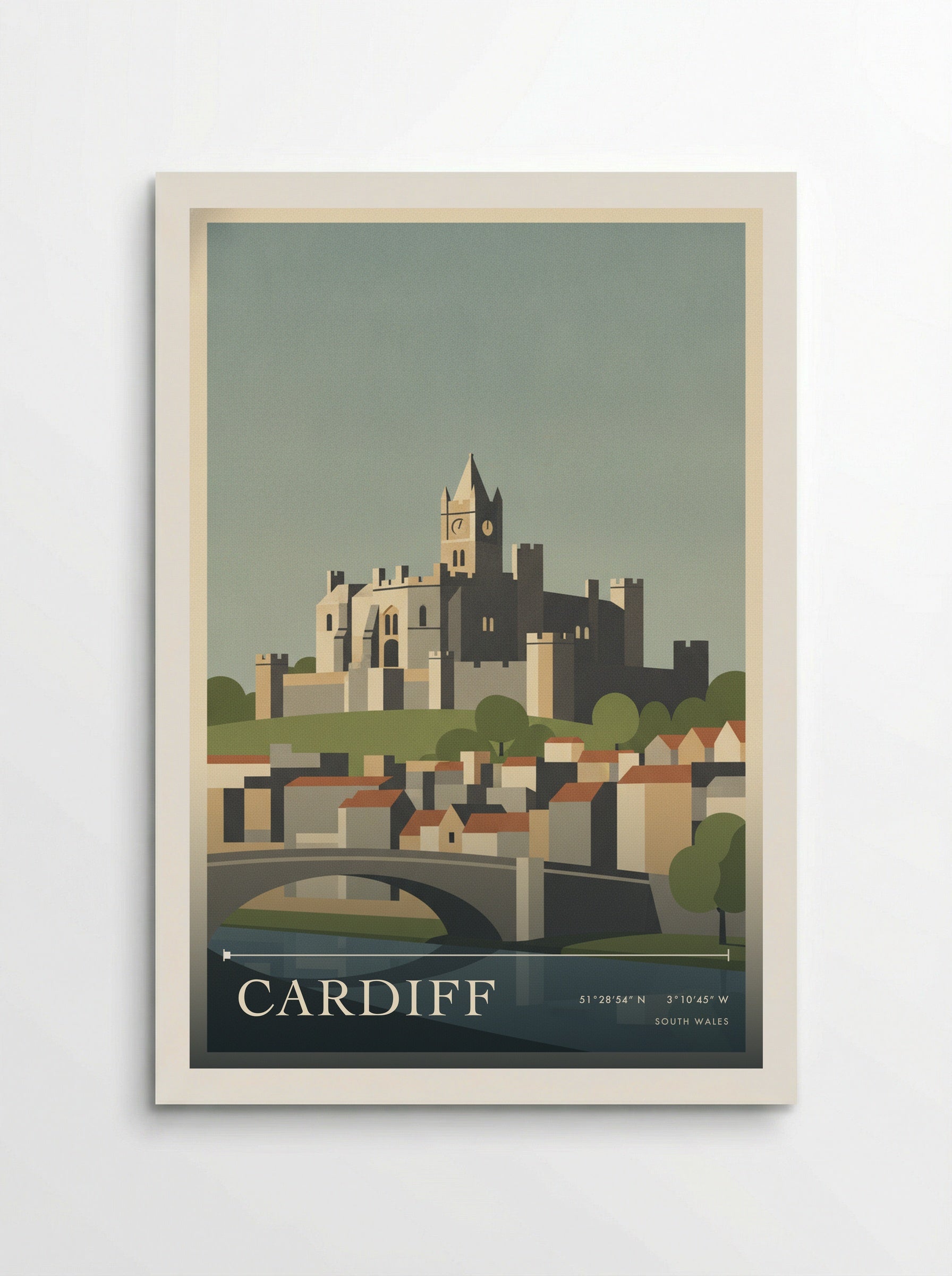 Cardiff South Wales Wales Travel Poster - Poster