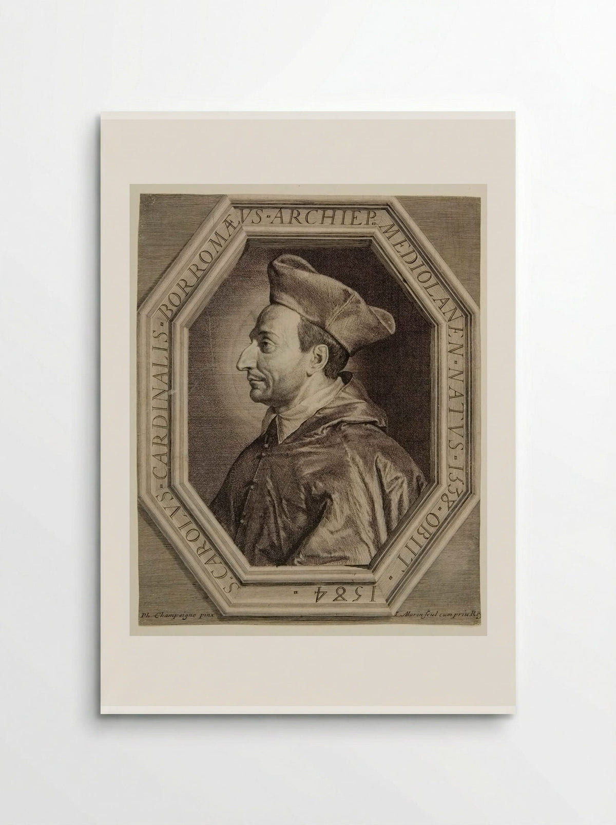Cardinal Carlo Borromeo - Jean Morin - Poster