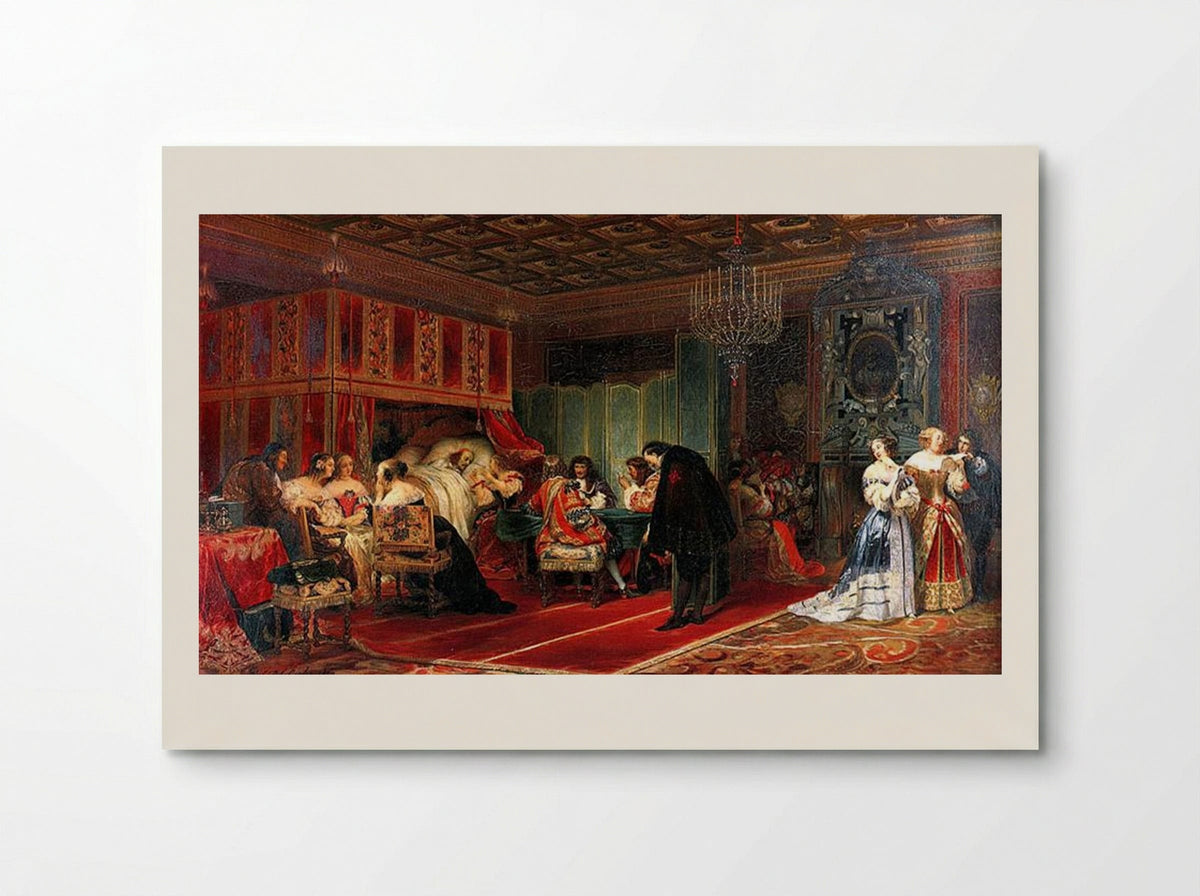 Cardinal Mazarin Dying - Paul Delaroche - Poster