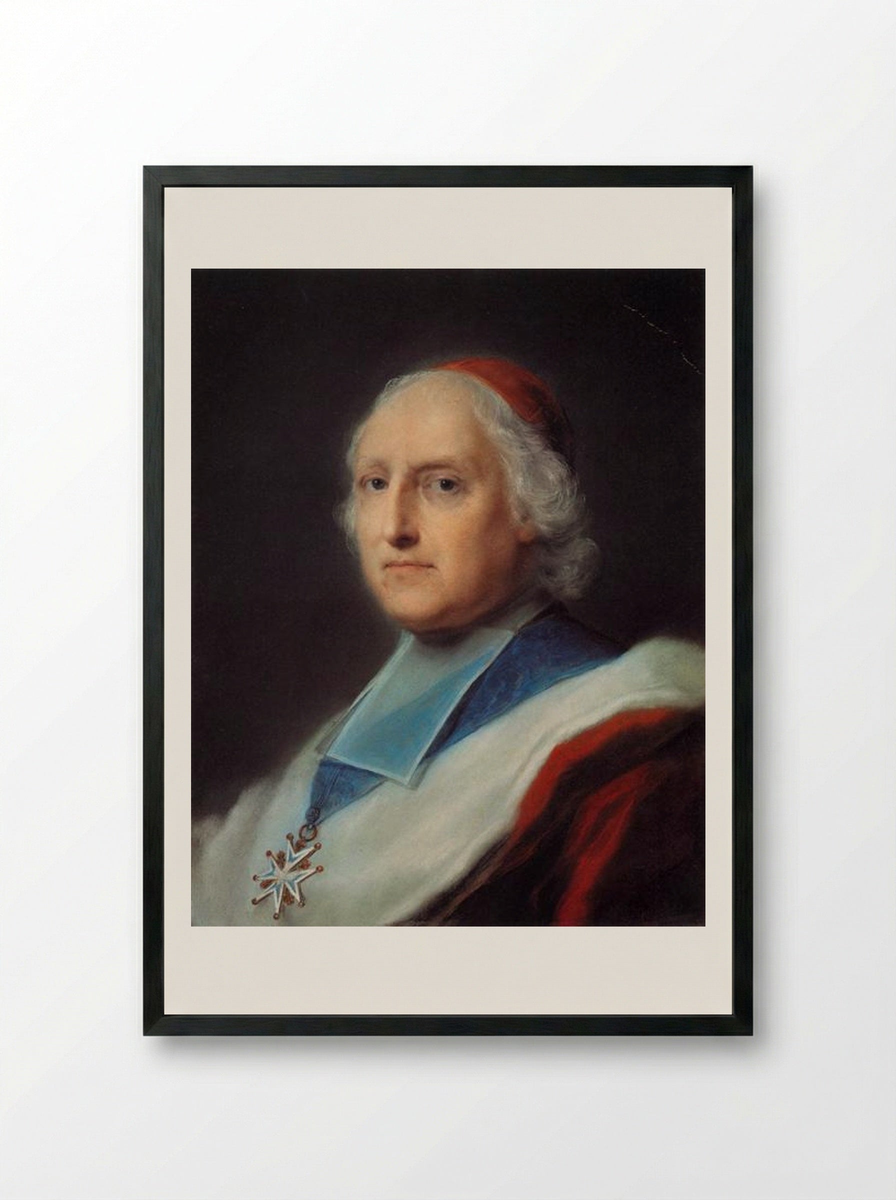 Cardinal Melchior de Polignac - Rosalba Carriera - Framed Print Black