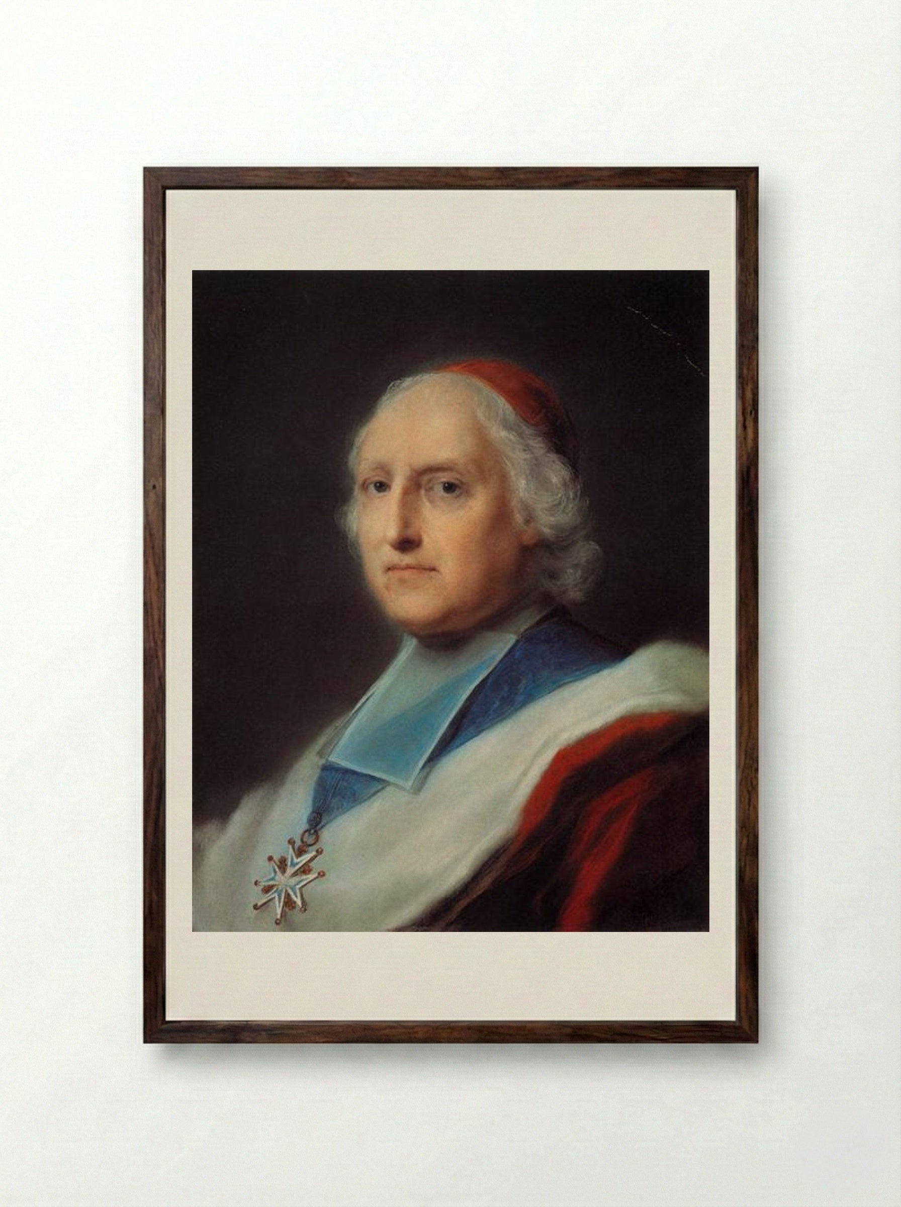 Cardinal Melchior de Polignac - Rosalba Carriera - Framed Print Dark Wood