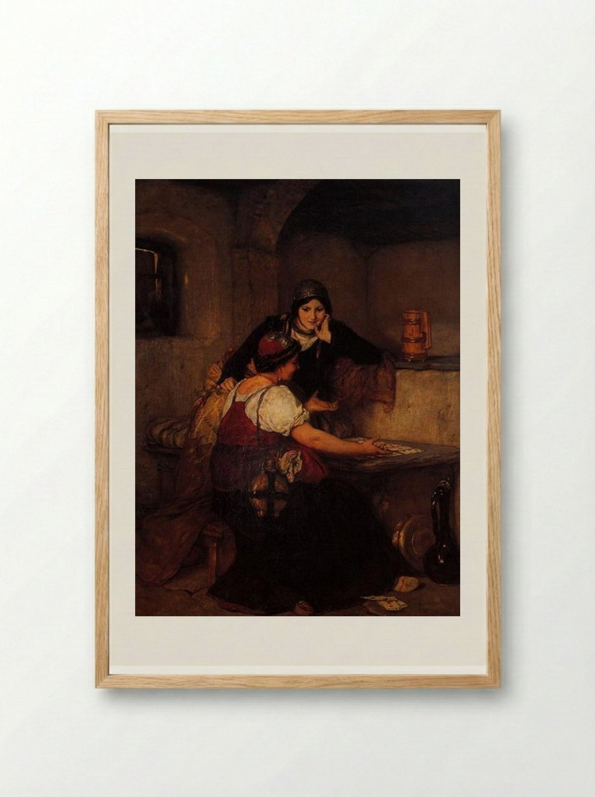 Cards - Nikolaos Gyzis - Framed Print Wood