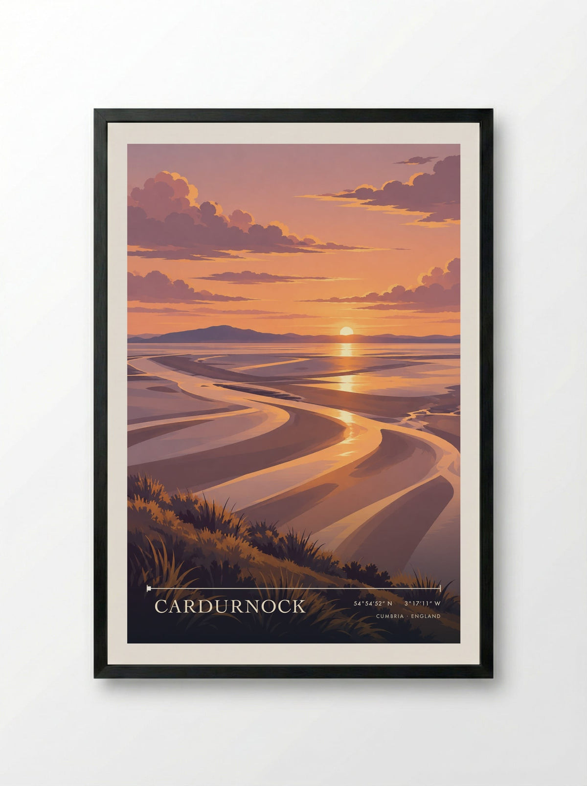 Cardurnock, Cumbria | Travel Poster - Framed Print Black