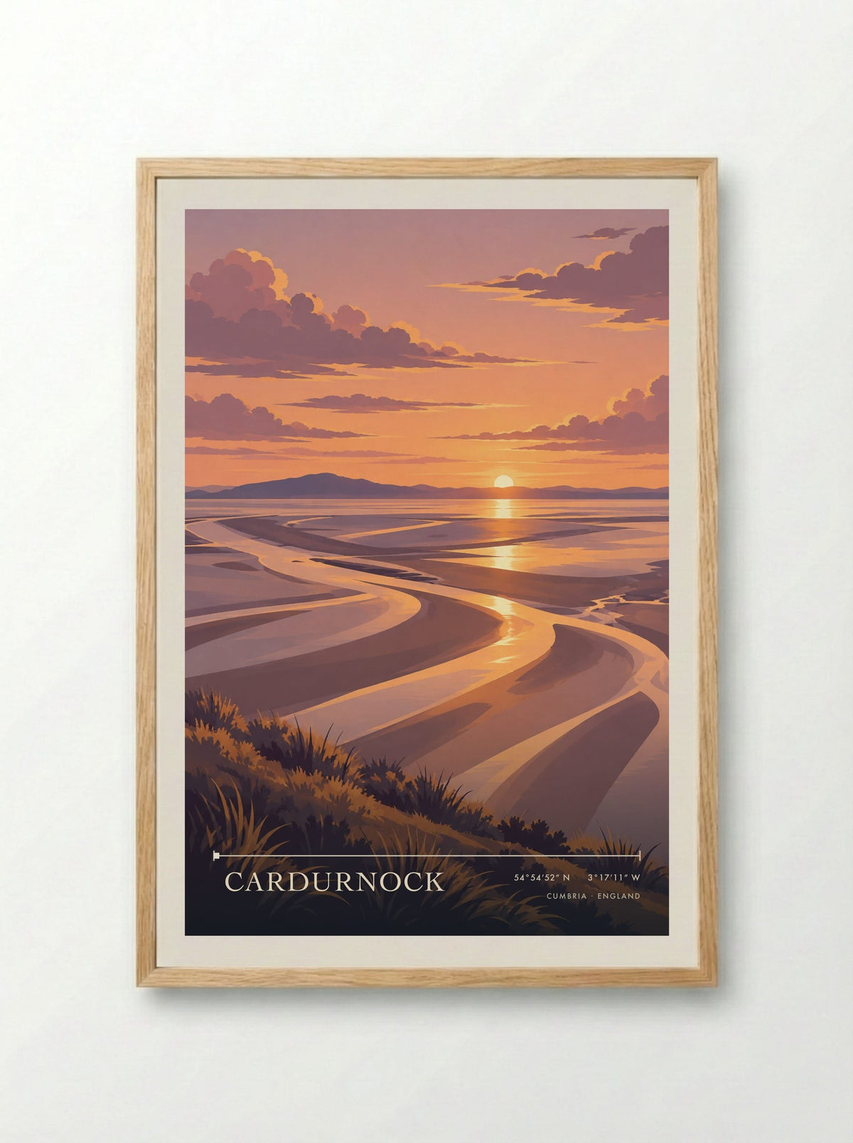 Cardurnock, Cumbria | Travel Poster - Framed Print Wood