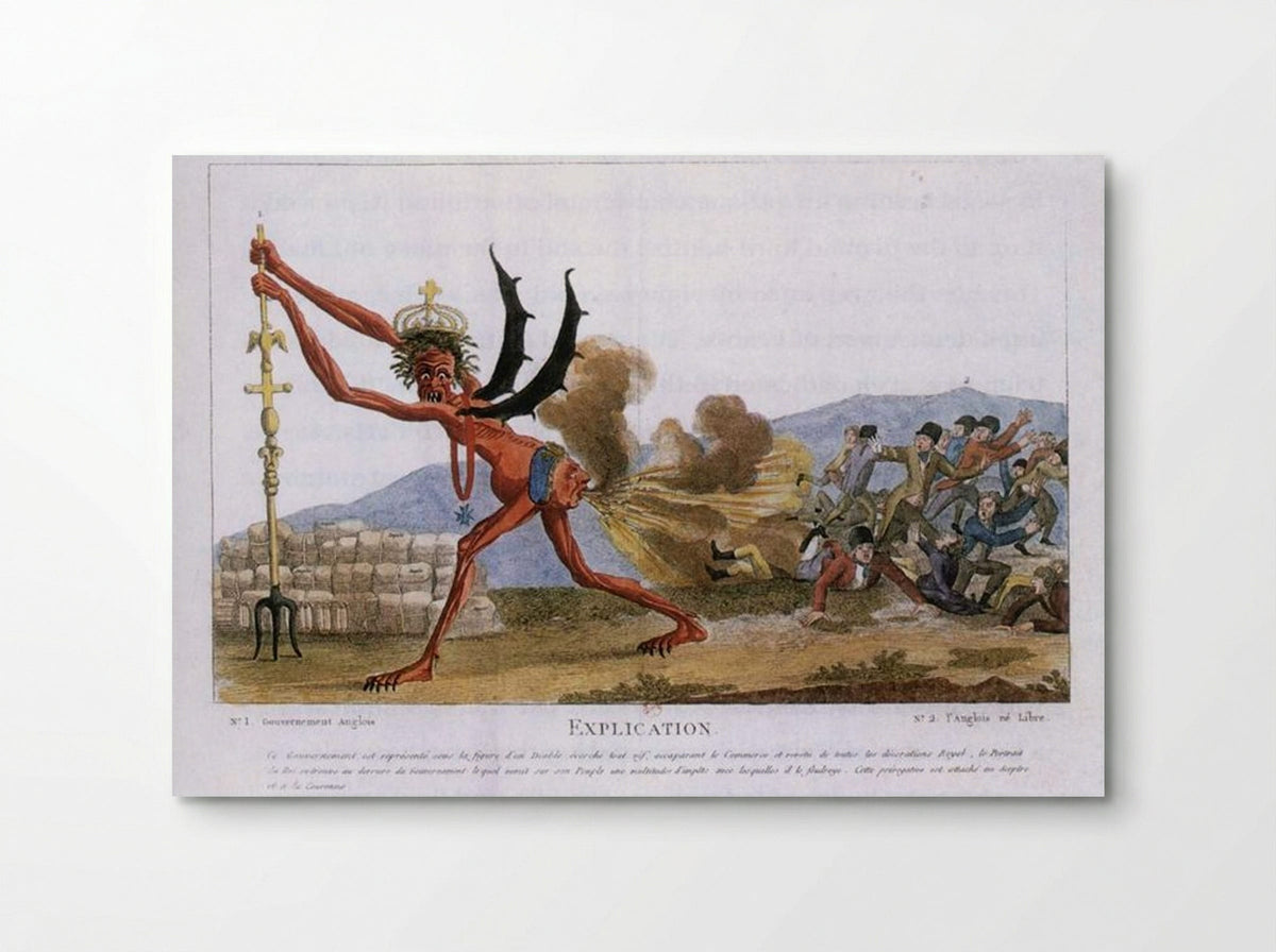 Caricature of the English Government - Jacques-Louis David - Poster