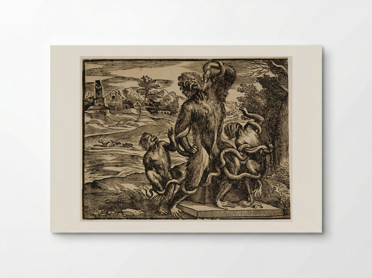 Caricature of the Laocoön - Nicolò Boldrini - Poster