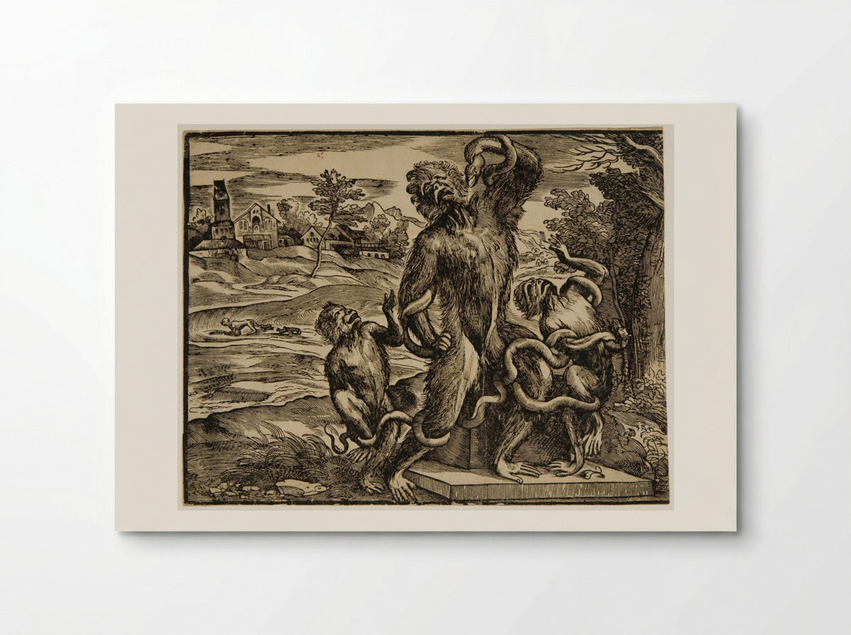 Caricature of the Laocoön - Nicolò Boldrini - Poster