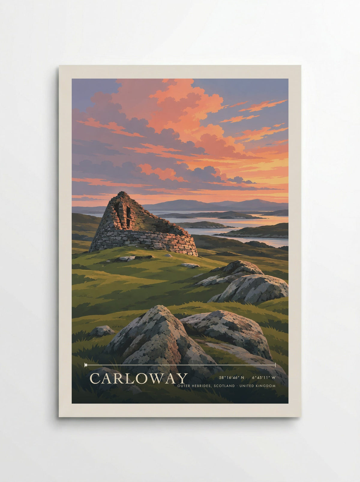 Carloway, Outer Hebrides, Scotland | Travel Poster - Poster