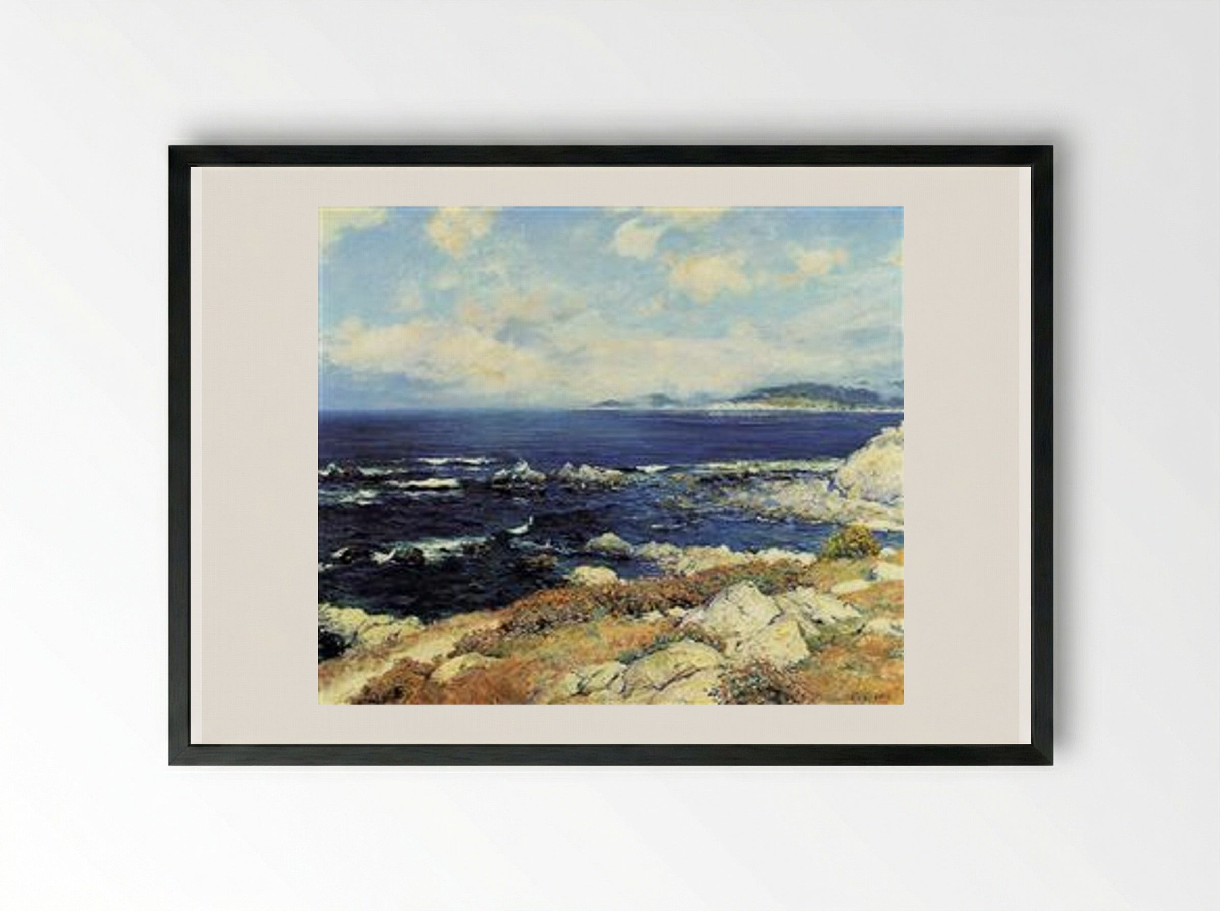 Carmel Coast - Guy Rose - Framed Print Black