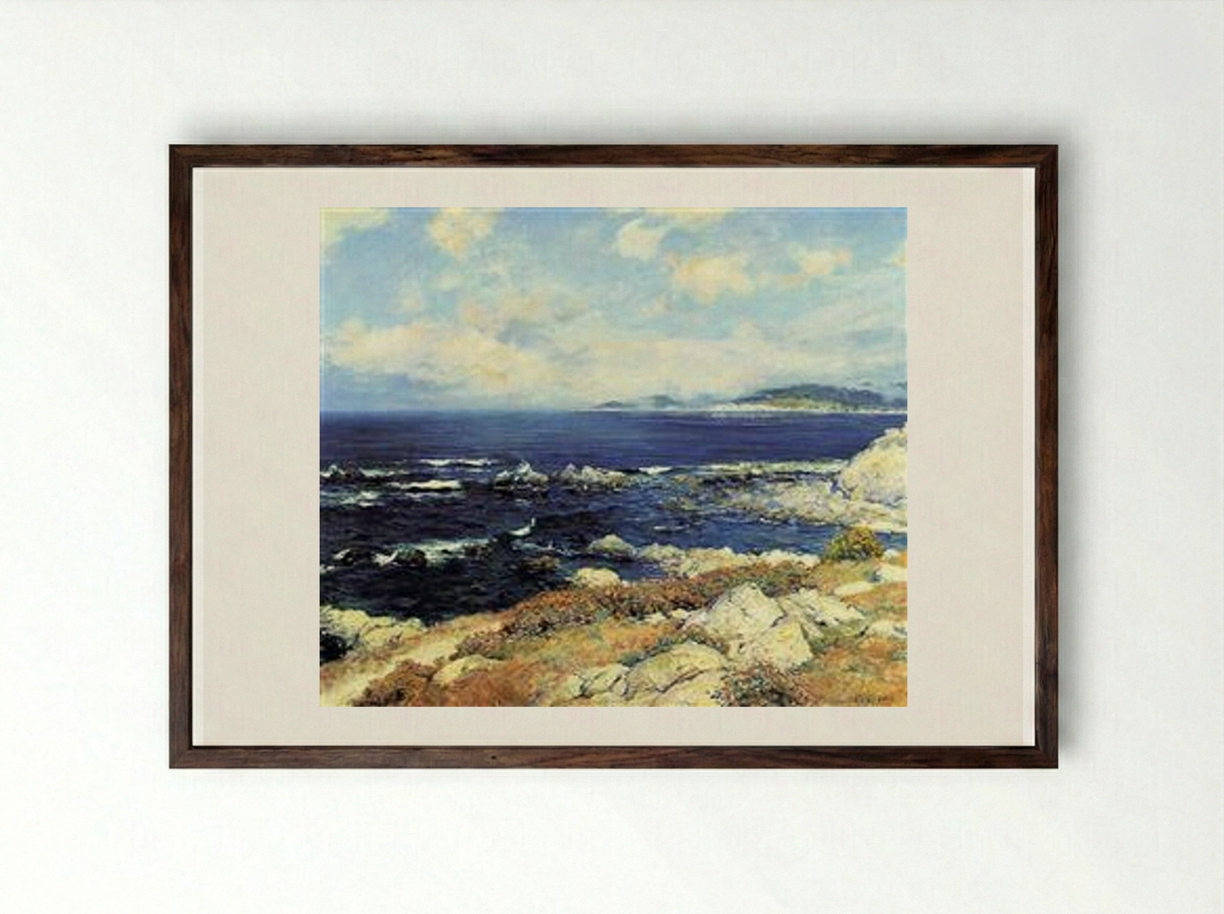 Carmel Coast - Guy Rose - Framed Print Dark Wood