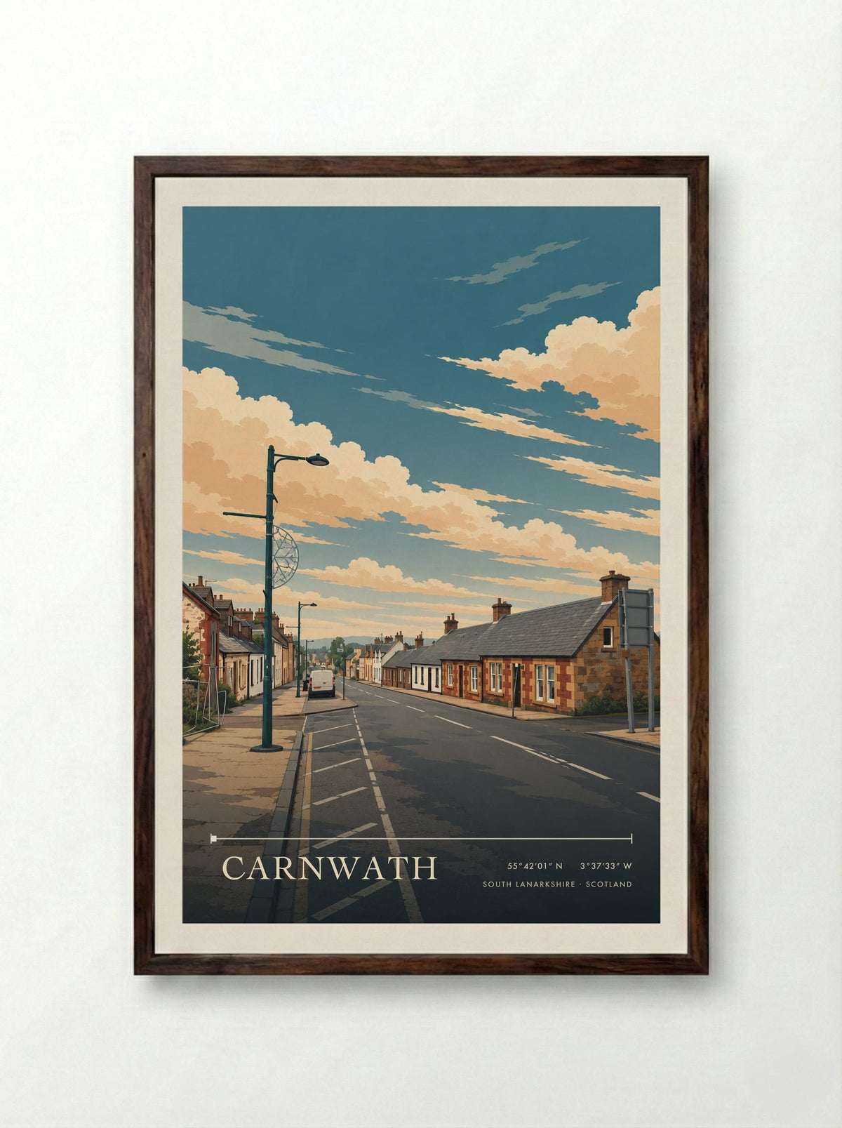 Carnwath, South Lanarkshire | Travel Poster - Framed Print Dark Wood