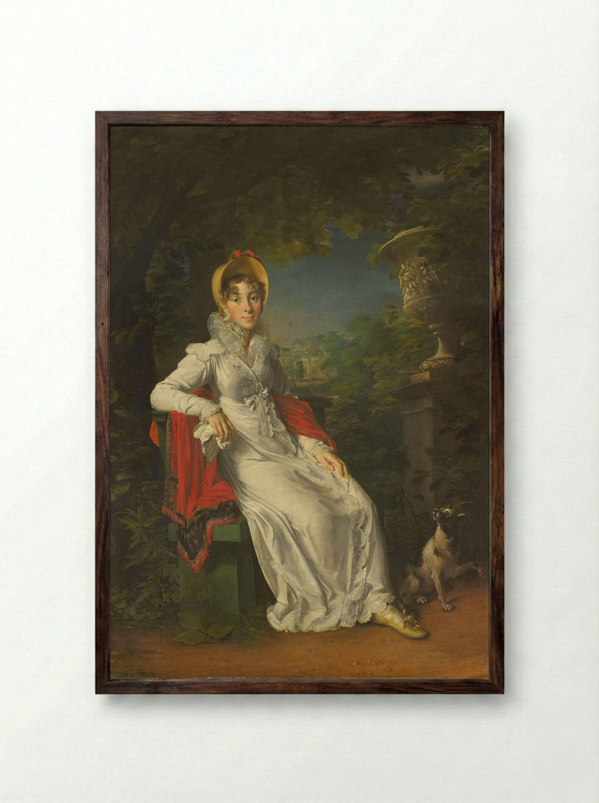 Caroline Ferdinande Louise, Duchess of Berry - François Gérard - Framed Print Dark Wood
