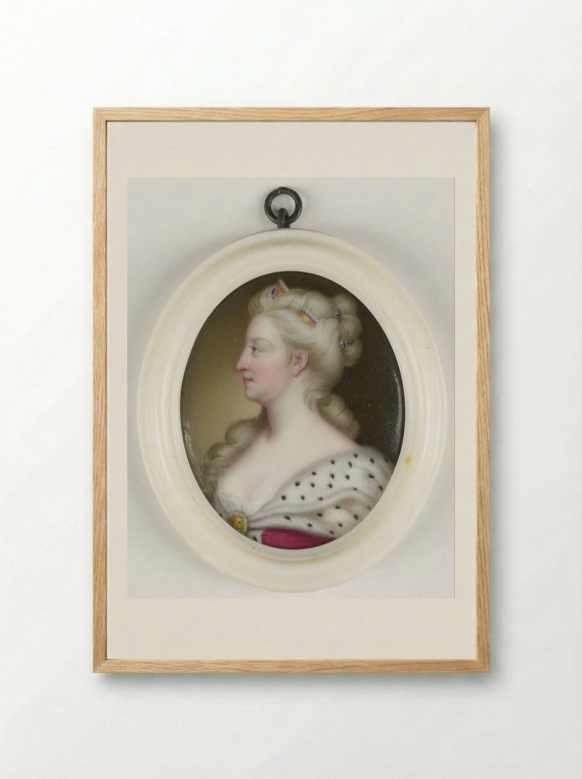 Caroline of Ansbach - Christian Friedrich Zincke - Framed Print Wood