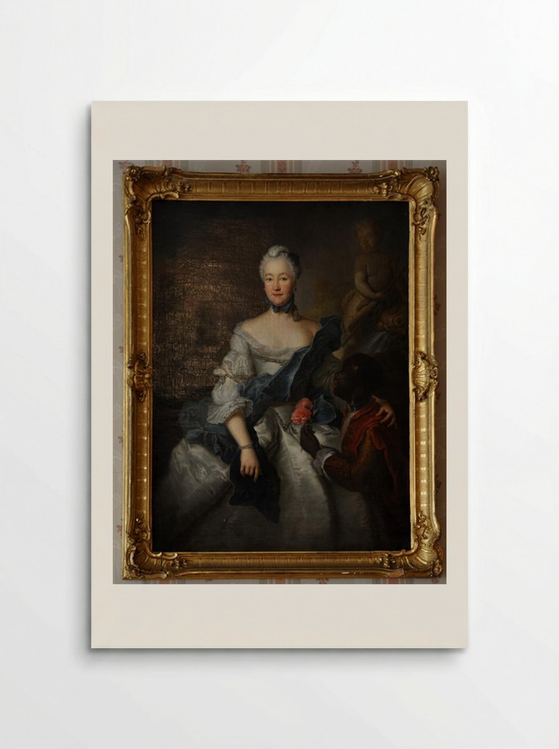 Caroline of Hesse-Darmstadt with her Moors - Antoine Pesne - Poster