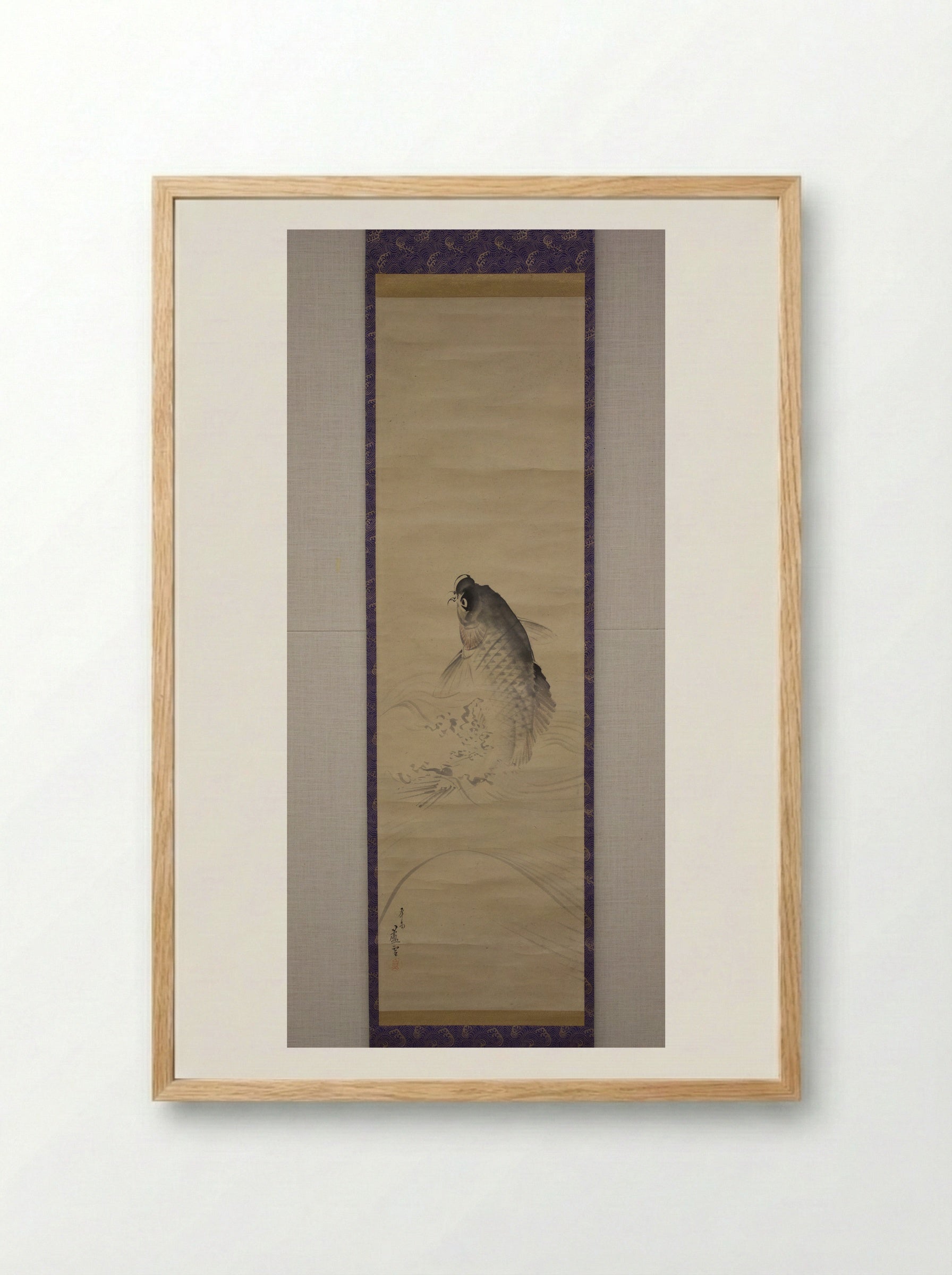 Carp - Nagasawa Rosetsu - Framed Print Wood